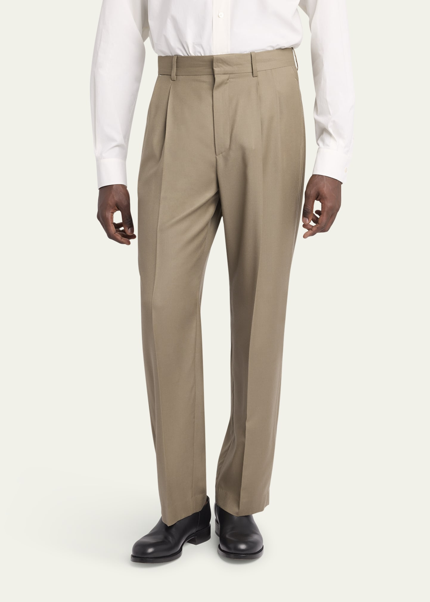 Men's Zev Flannel Double-Pleated Pants - 4