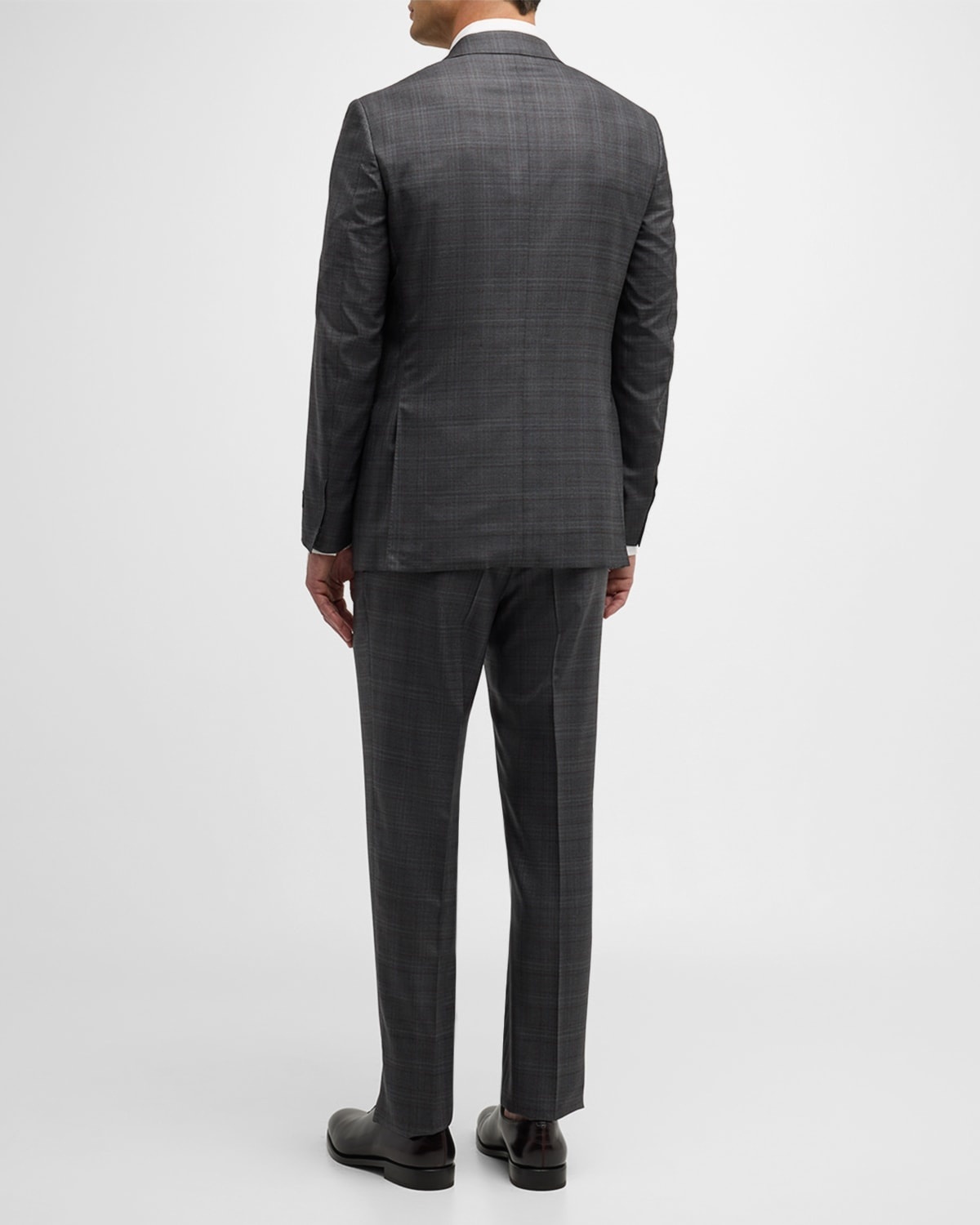 Men's 150s Luxury Twill Tonal Check Suit - 5
