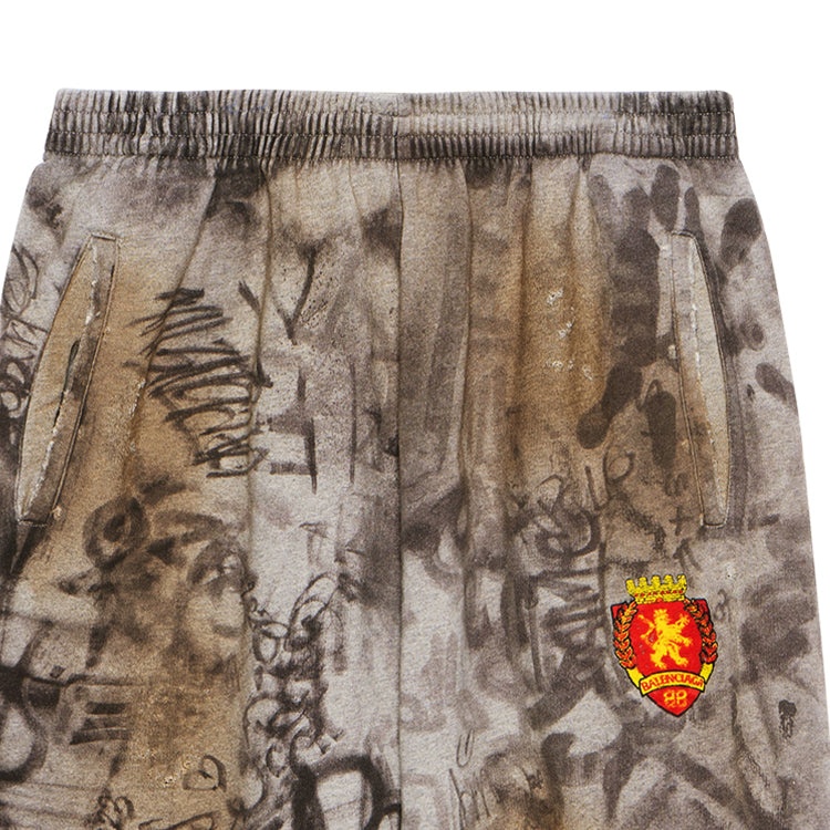 Balenciaga Skater Graffiti Baggy Sweatpants 'Heather Grey' 740028TOVA81300 - 3