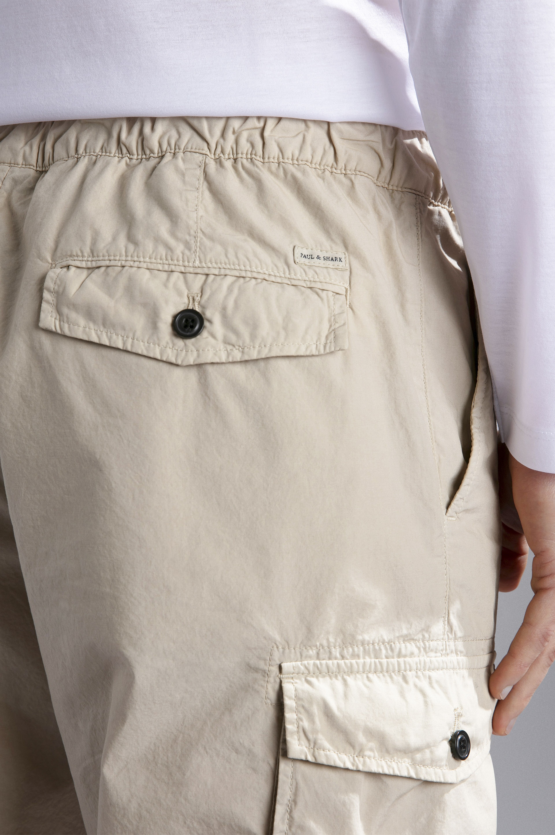 ULTRA-LIGHT POPLIN COTTON CARGO SHORTS - 4