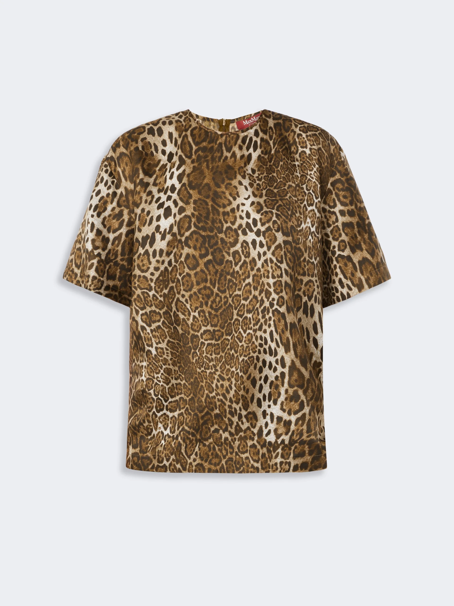 MAMBO Printed silk blouse - BROWN - 1