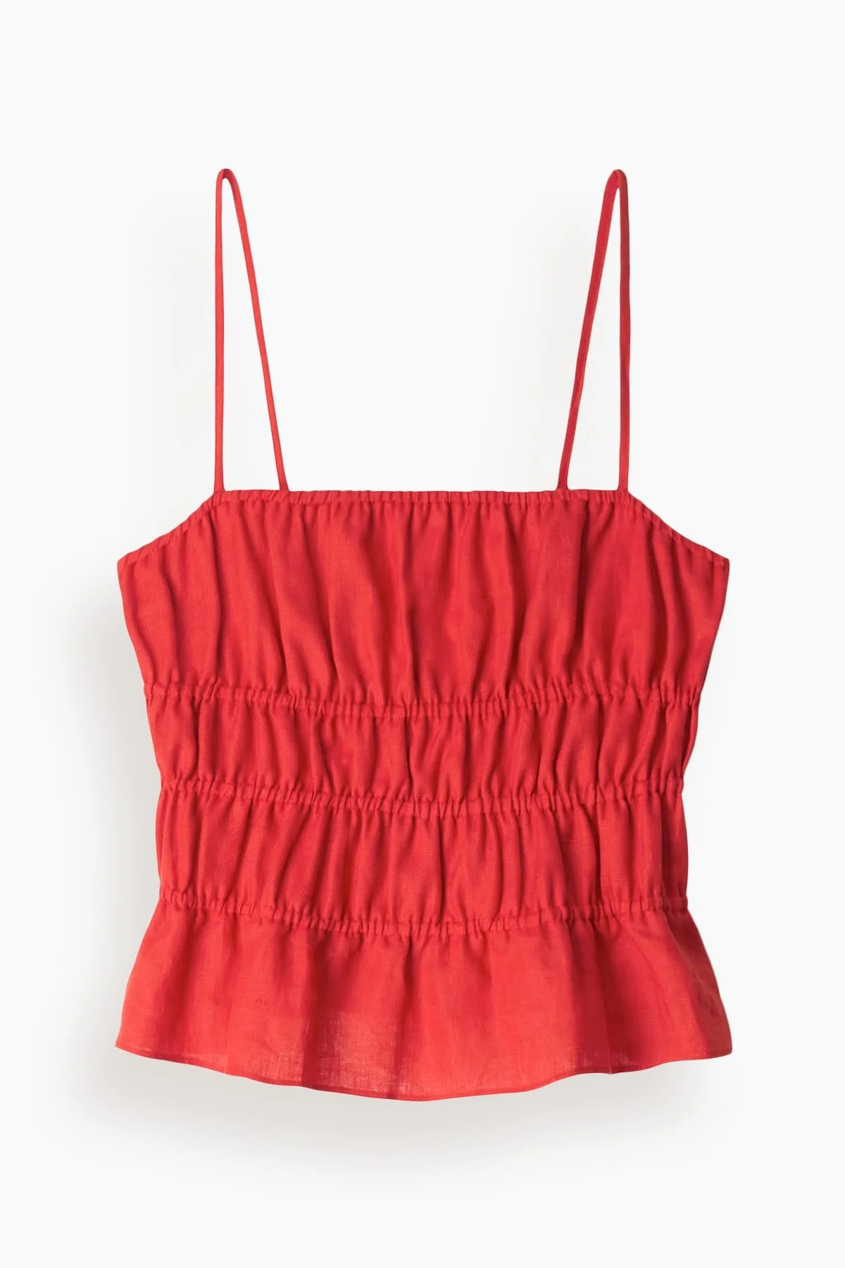 Ayla Linen Tank in Tomato - 1
