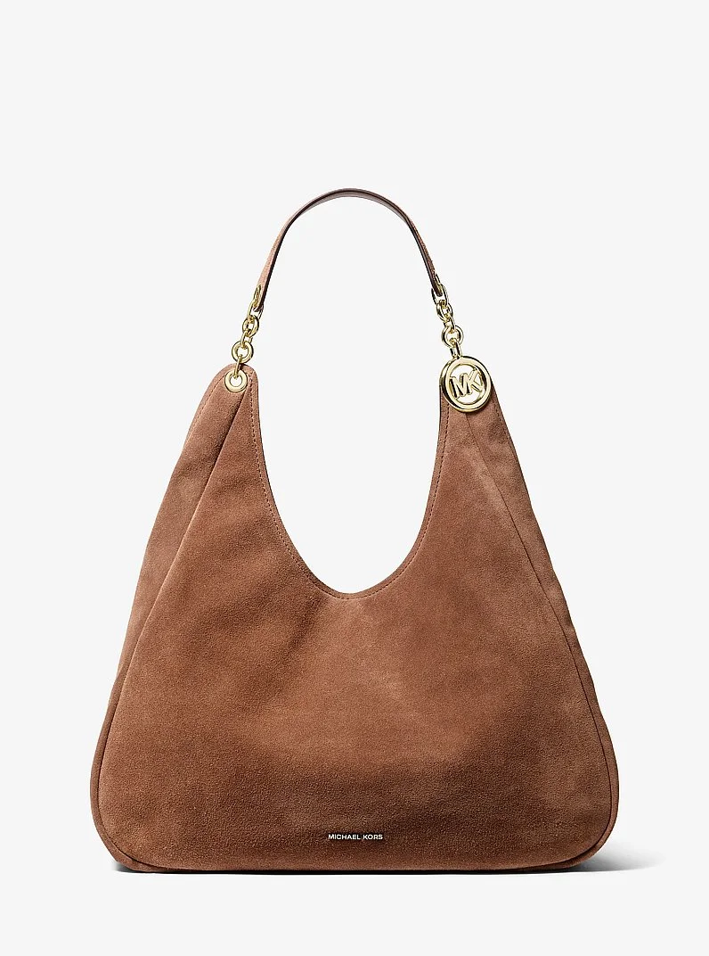 Ellie Large Suede Shoulder Bag - 1