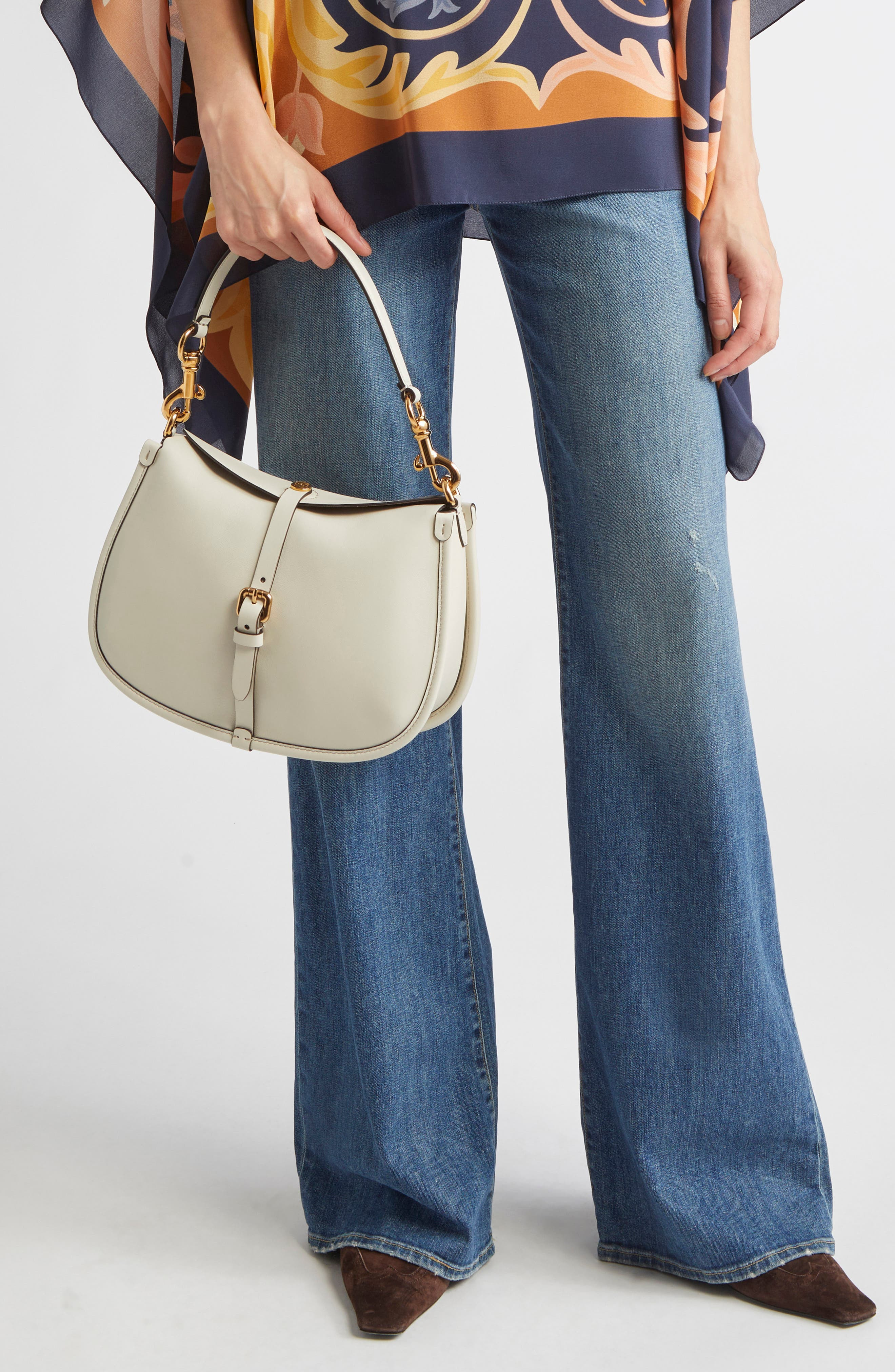 Etro Leather Hobo Bag in W1889 Milk White at Nordstrom - 3