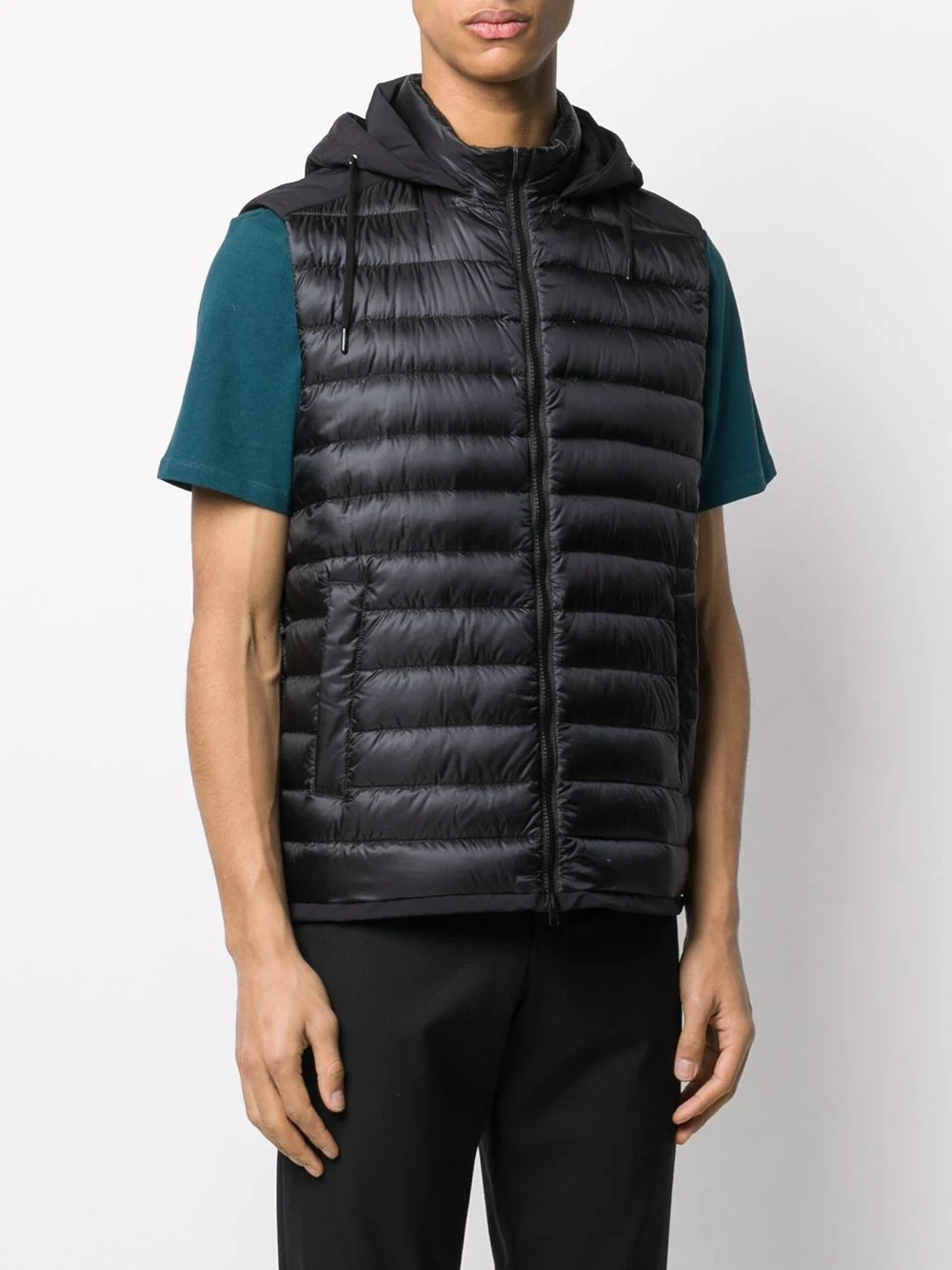 hooded down gilet - 3