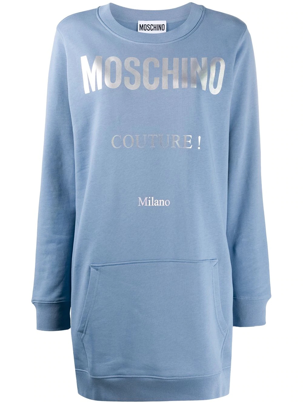 logo-print sweatshirt dress - 1