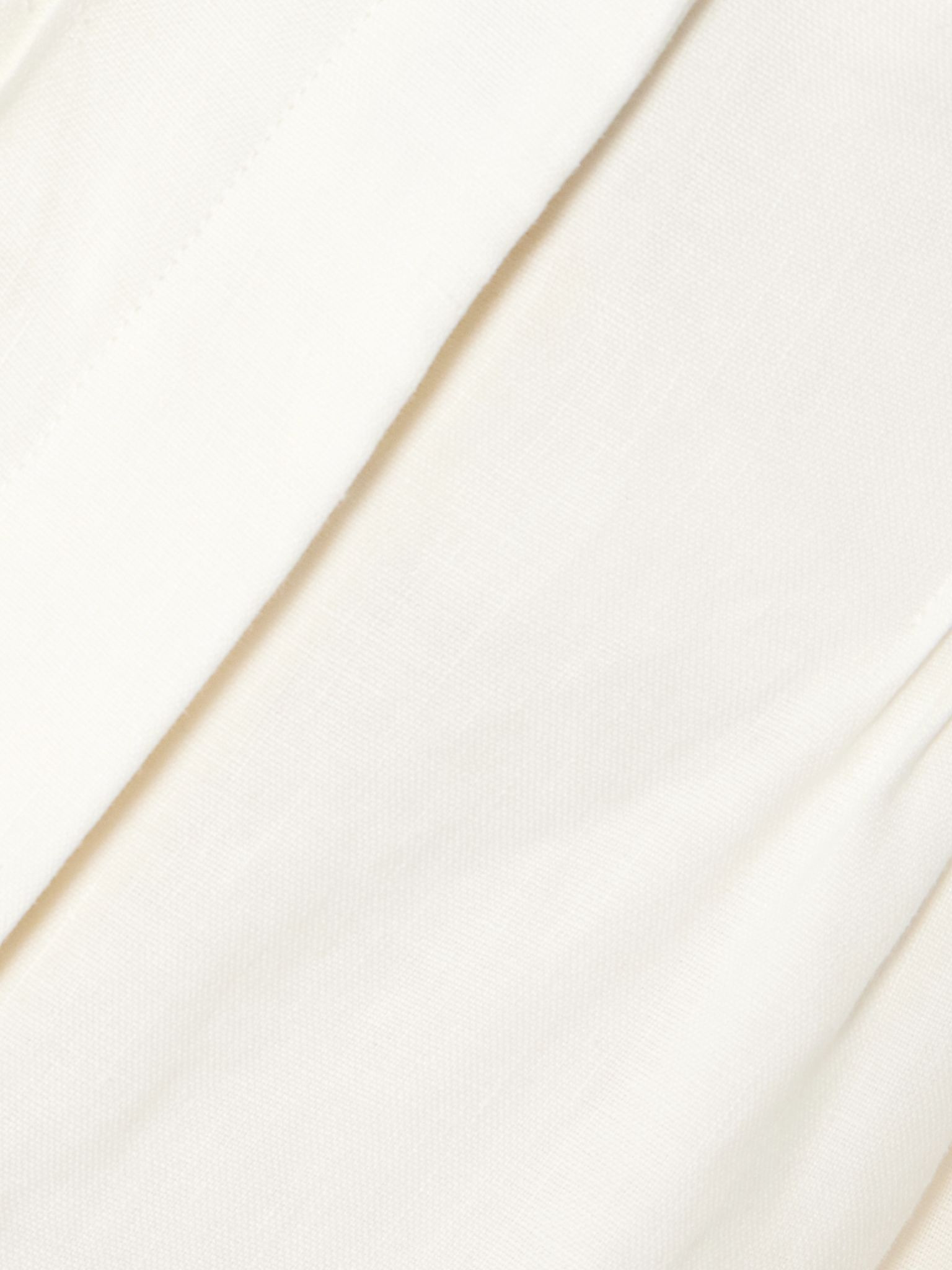 Pintucked linen wide-leg pants Ivory - 5