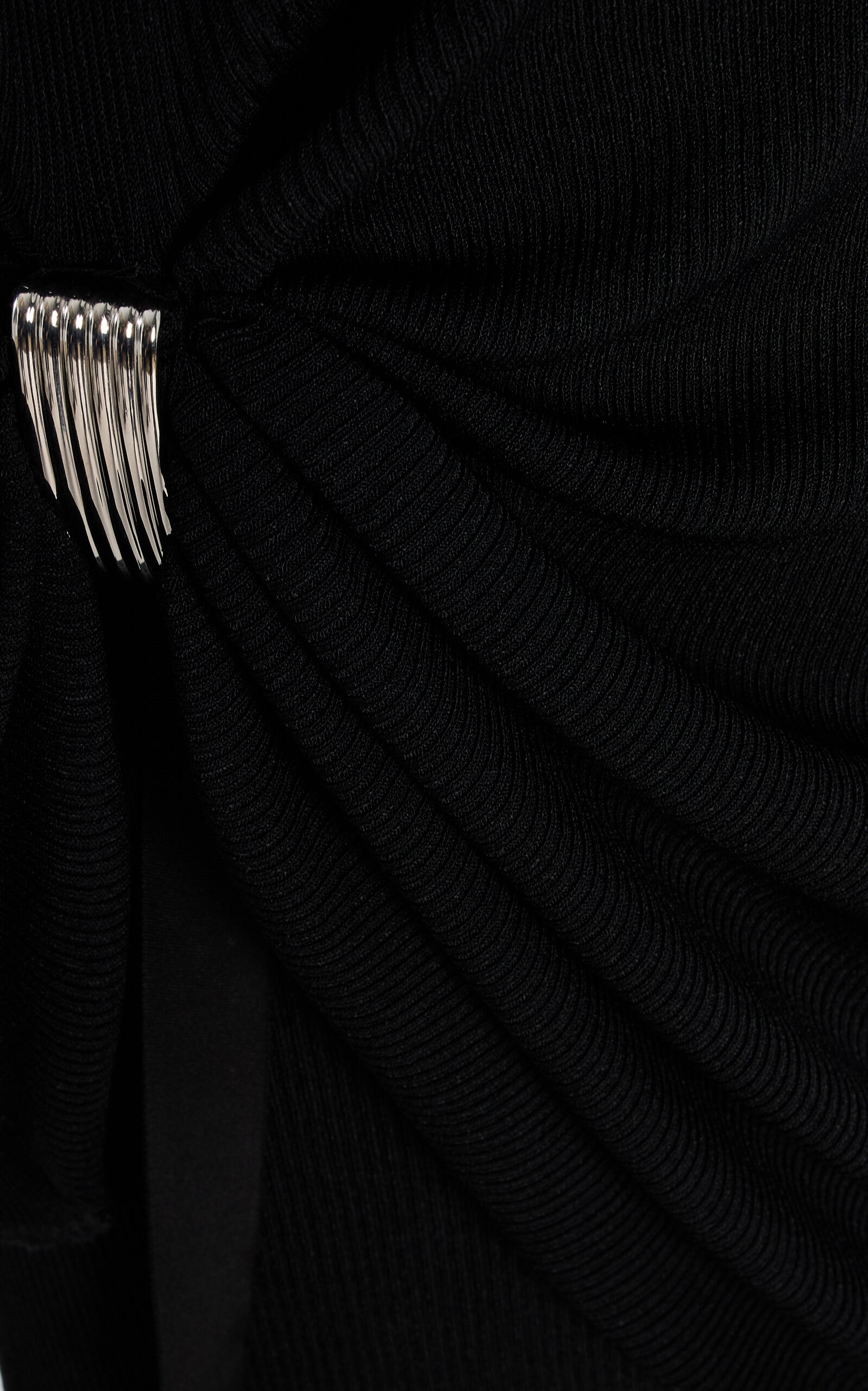 The Lainey Draped Knit Gown black - 6
