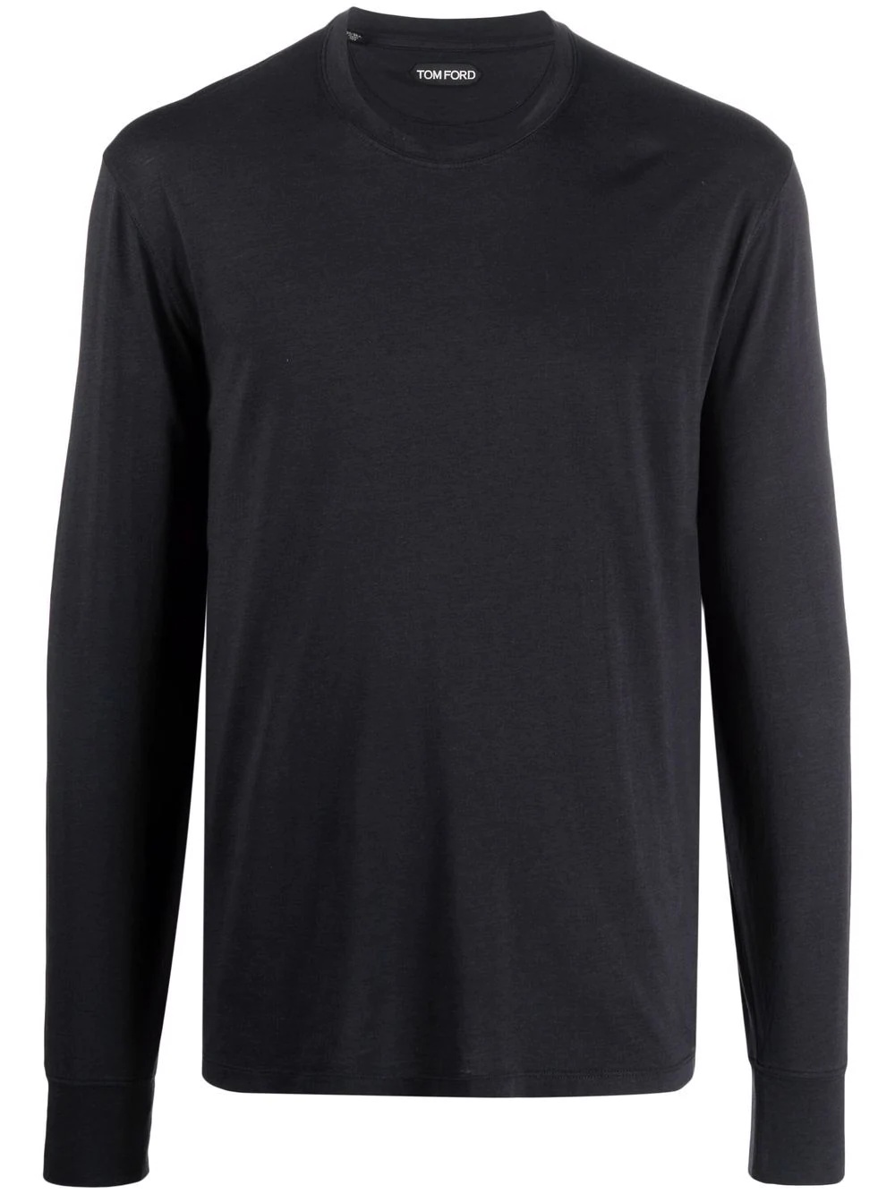 round neck long sleeve T-shirt - 1