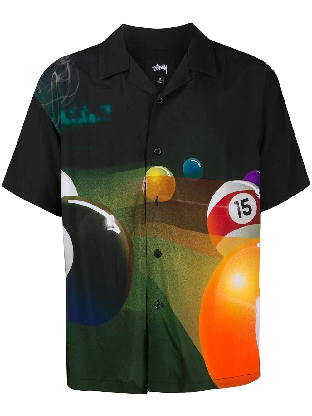 snooker print short-sleeve shirt - 1