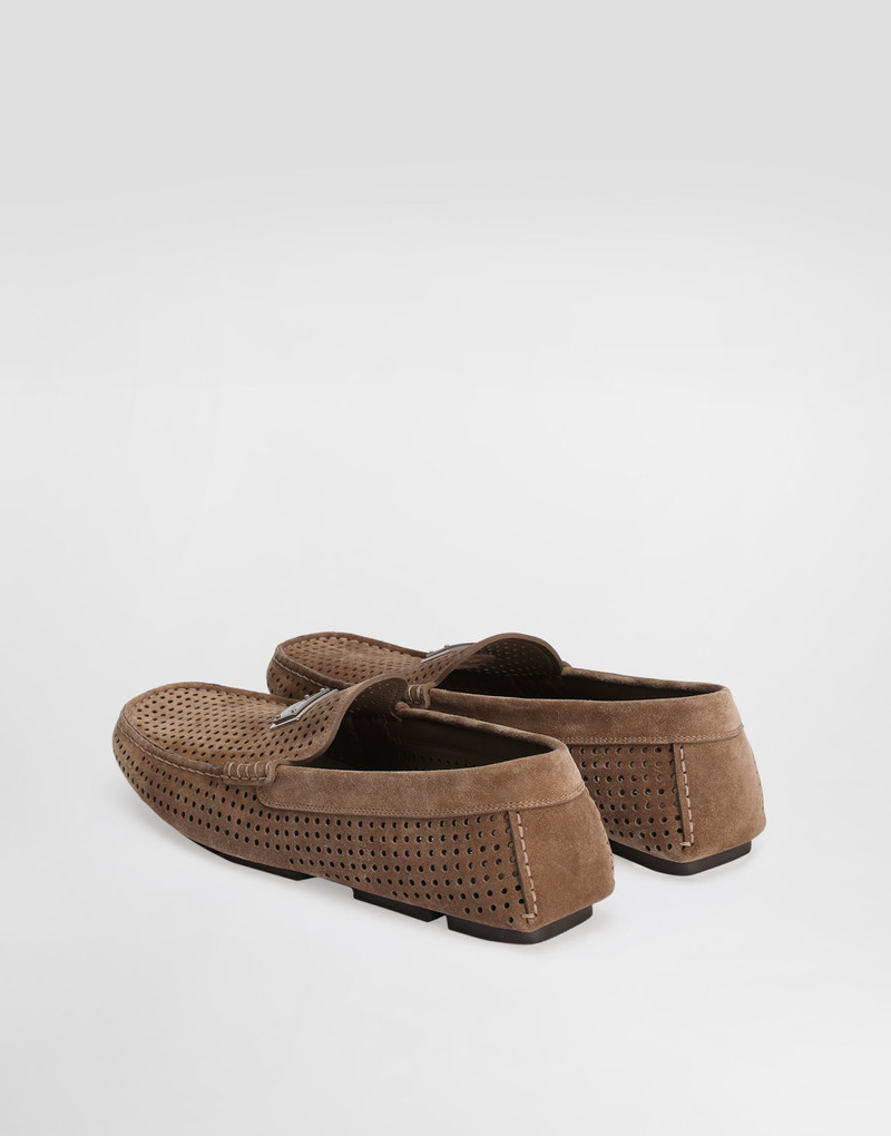 Dolce & Gabbana DG driver perforated split calfskin slipper outlook