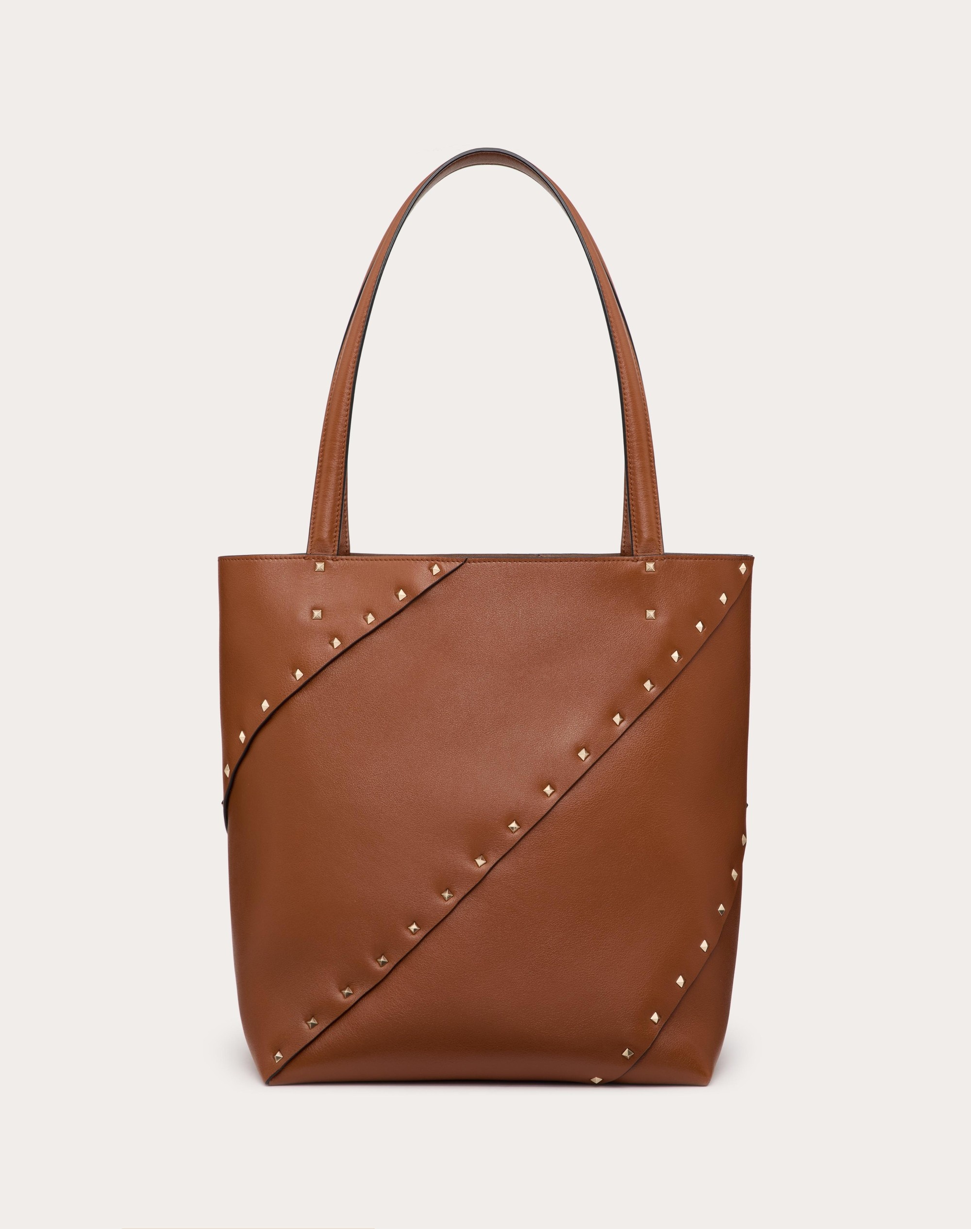 VALENTINO GARAVANI VALENTINO GARAVANI ROCKSTUD WISPY SHOPPING BAG IN CALFSKIN - 4