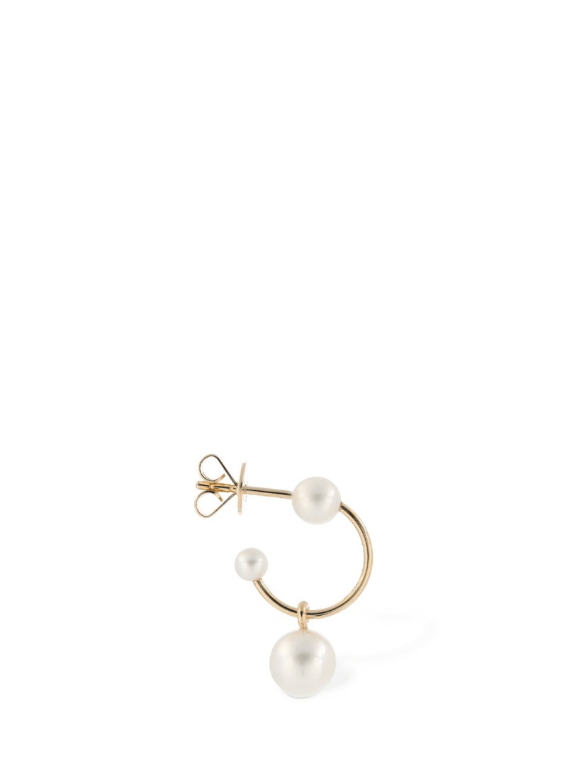 Claudia pearl hoop mono earring - 3