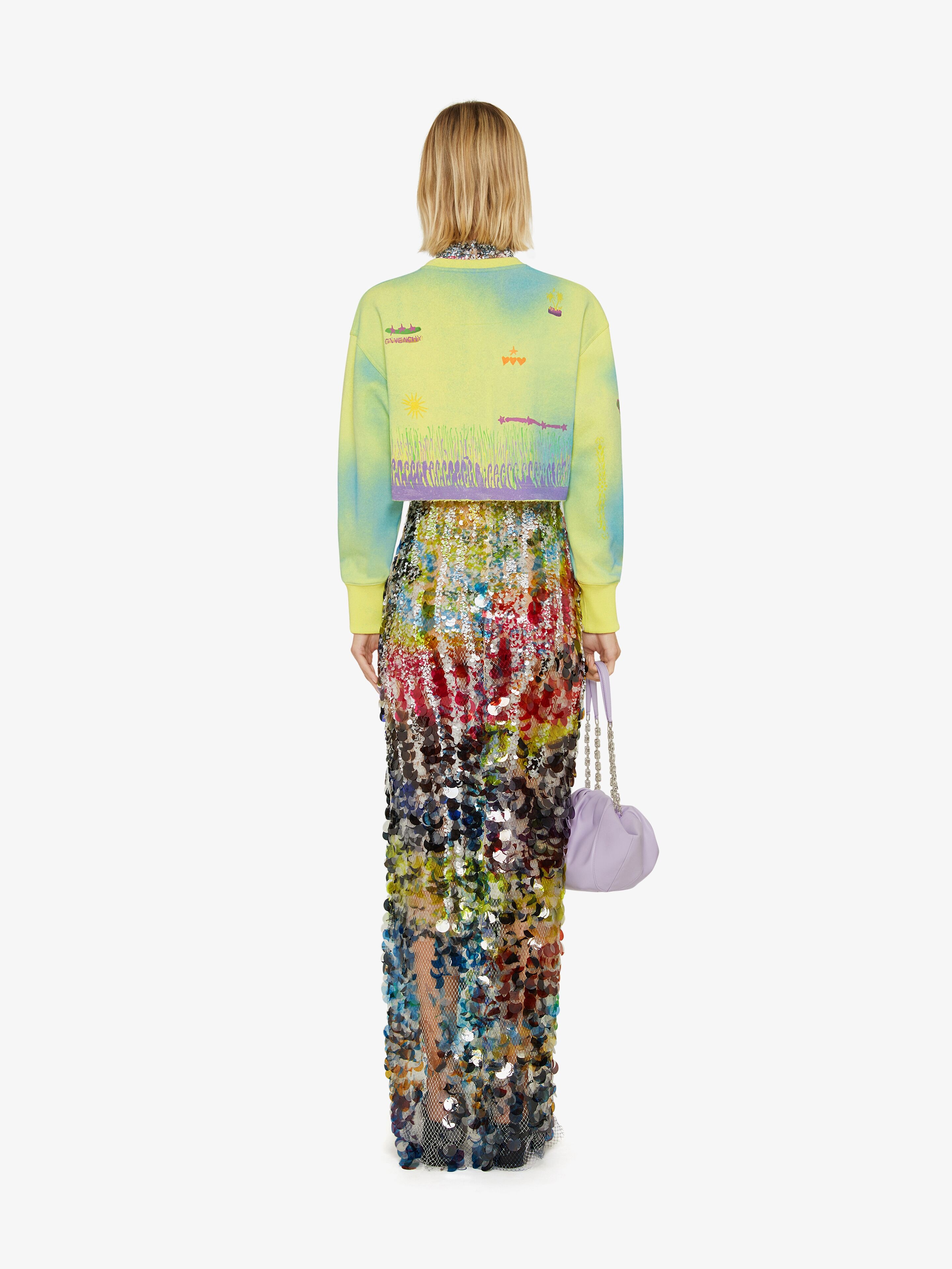 SWEATSHIRT IN FELPA WITH STENCIL EFFECT PRINT - 4