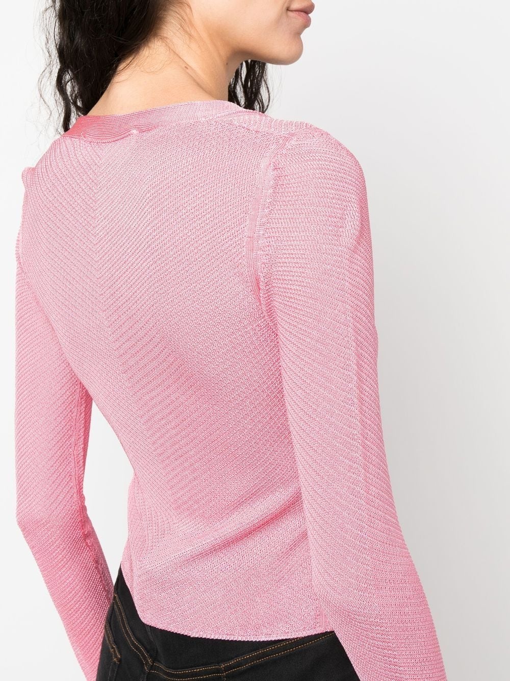 ribbed-knit cardigan - 5