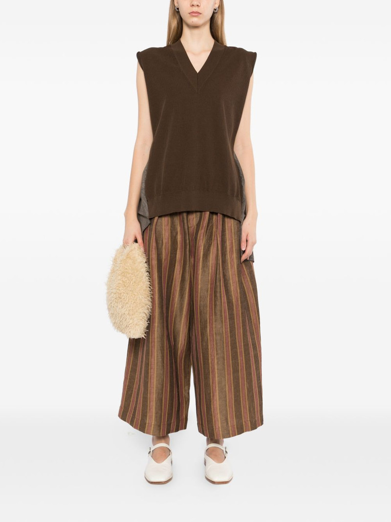 UMA WANG V-neck sleeveless top outlook