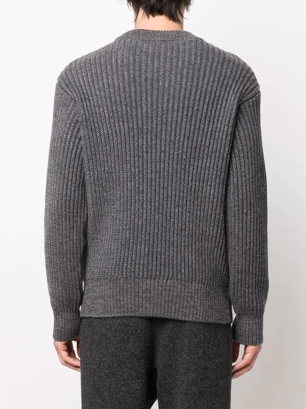 ribbed-knit crew-neck jumper - 4