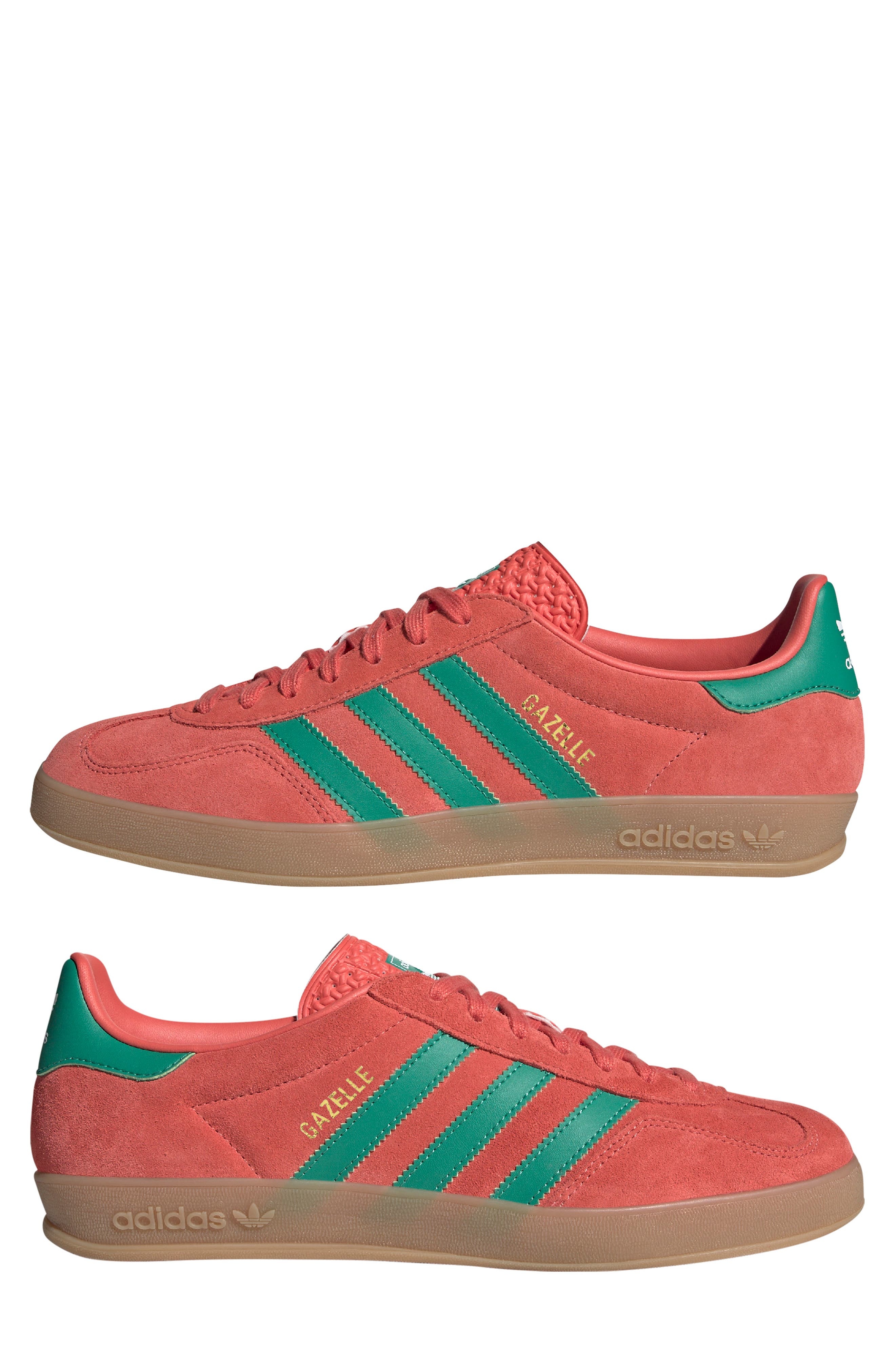 adidas Gazelle Indoor Sneaker in Scarlet/Green/White at Nordstrom - 7