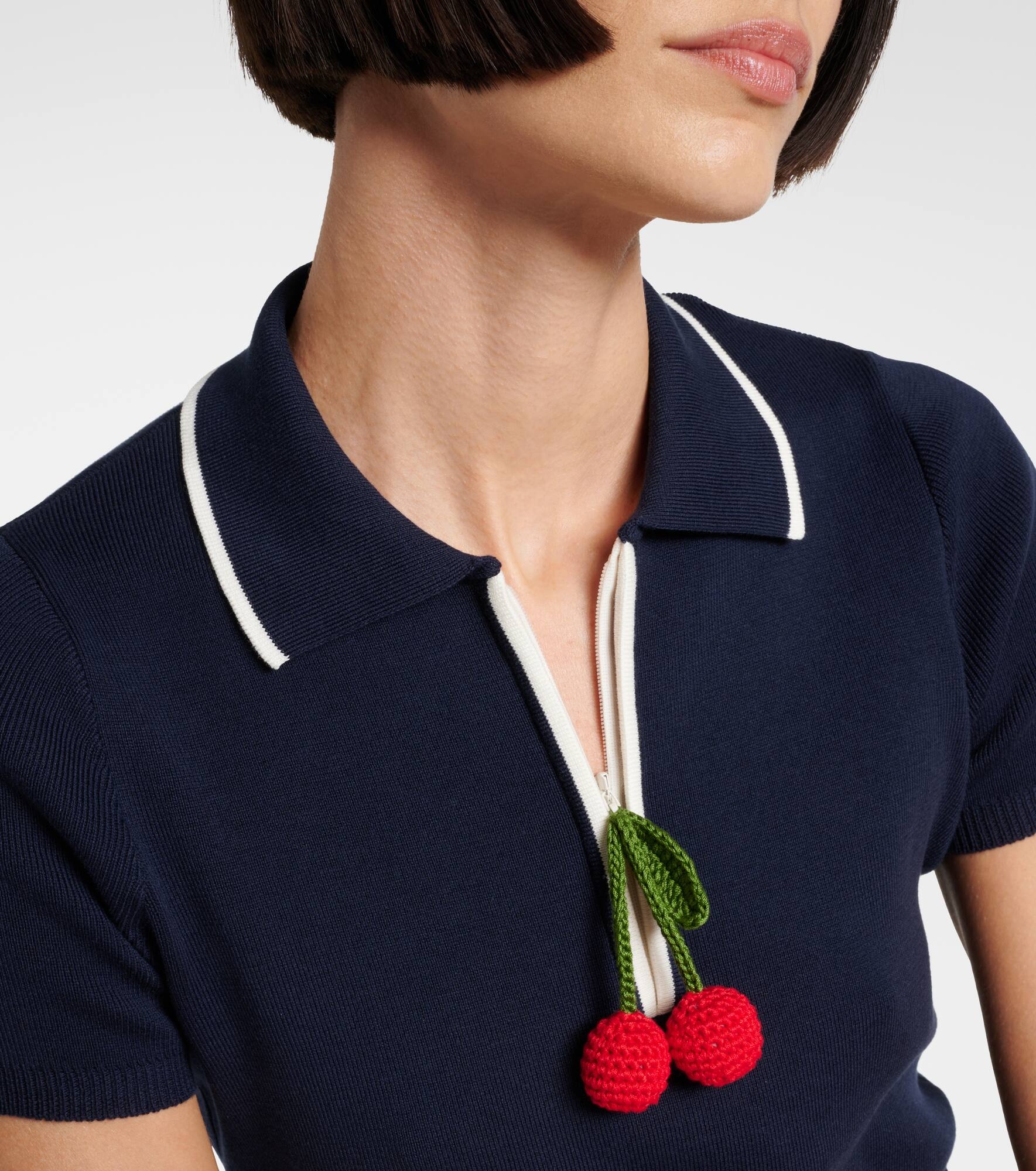 Cherryfic cotton polo sweater - 4
