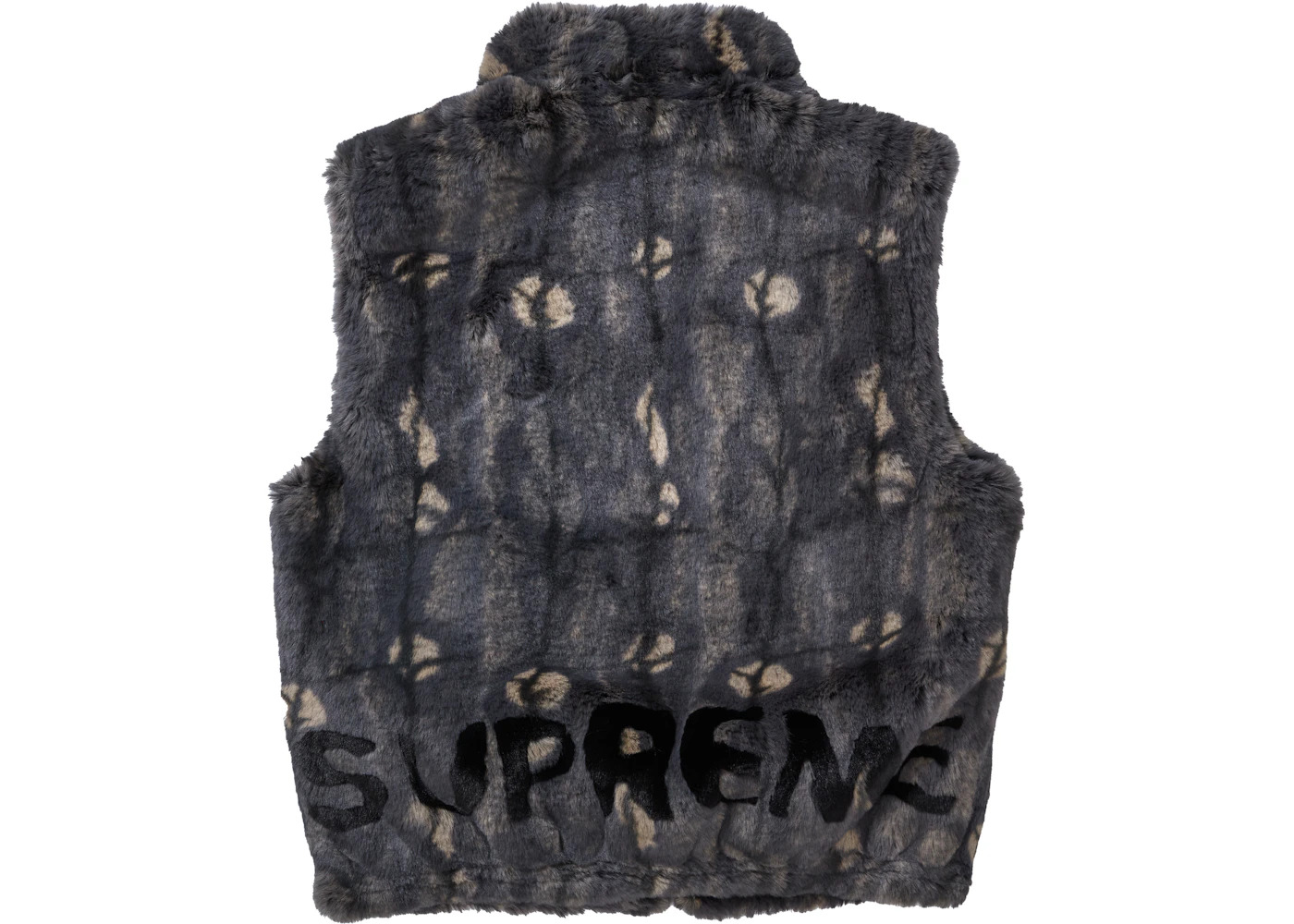 Supreme Faux Fur Hooded Vest Black - 4