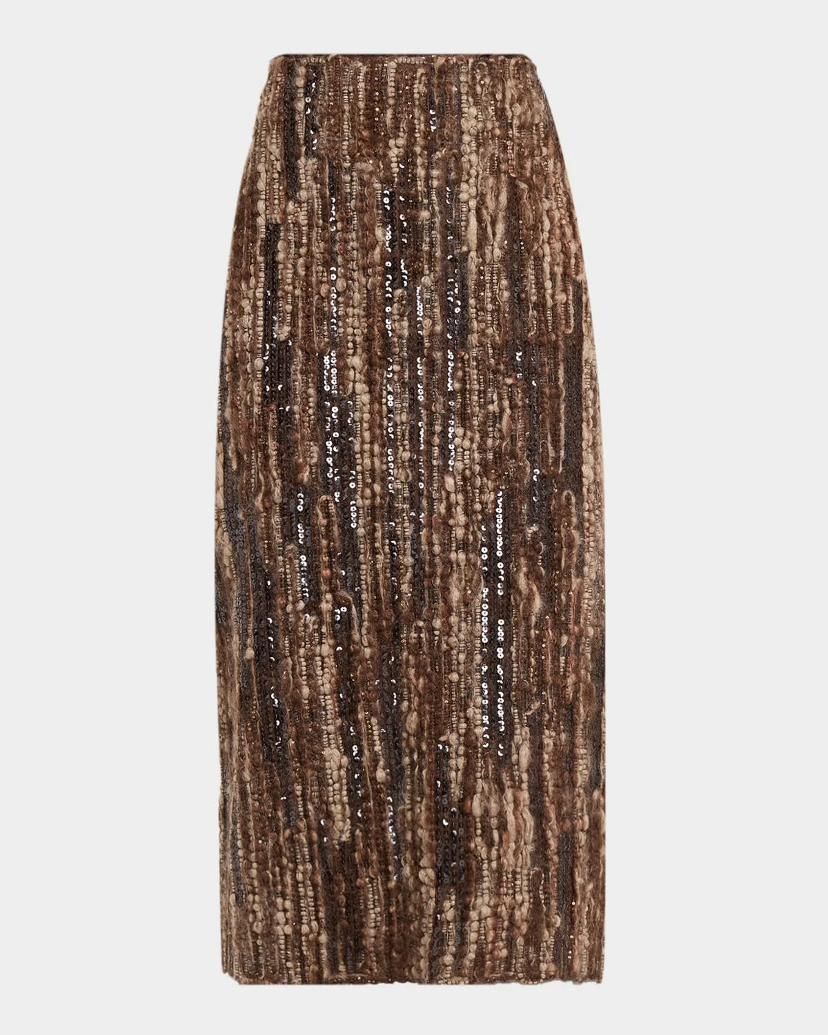 Sequined Boucle Midi Skirt - 1