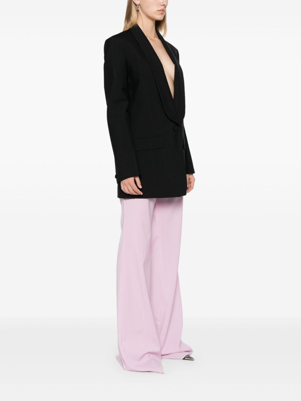 lurex stripes blazer - 3