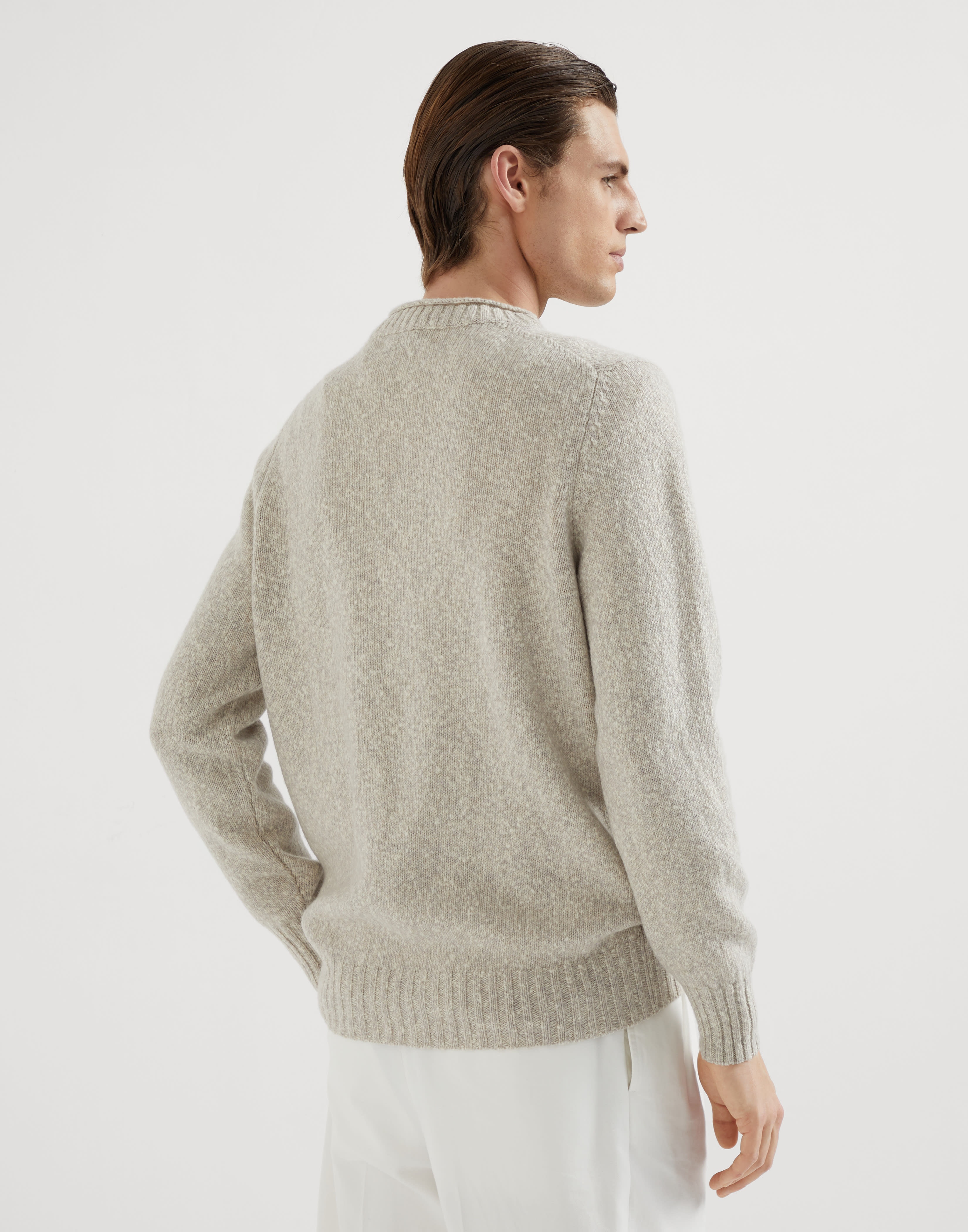 Flecked soft virgin wool and cashmere sweater - 2