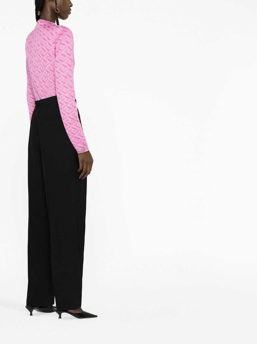 La Greca monogram long-sleeve top - 3