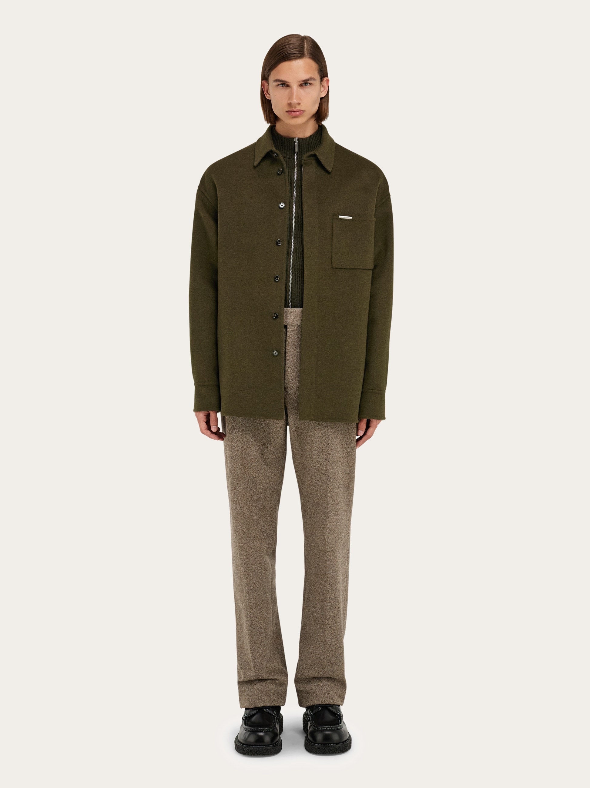 Cashmere blend over shirt - 7
