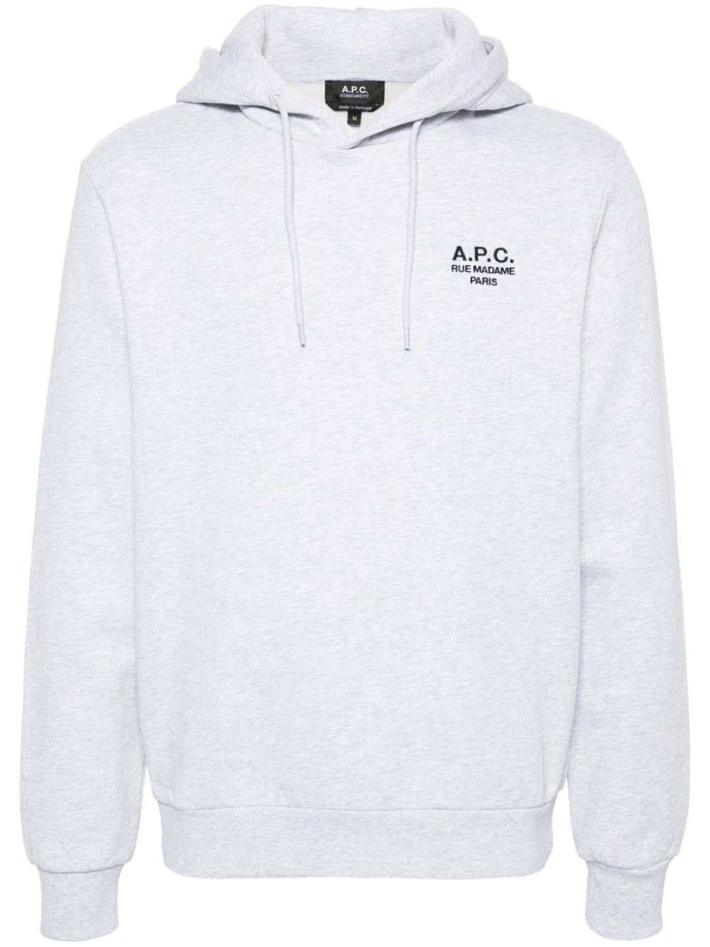 logo-embroidered organic cotton hoodie - 1