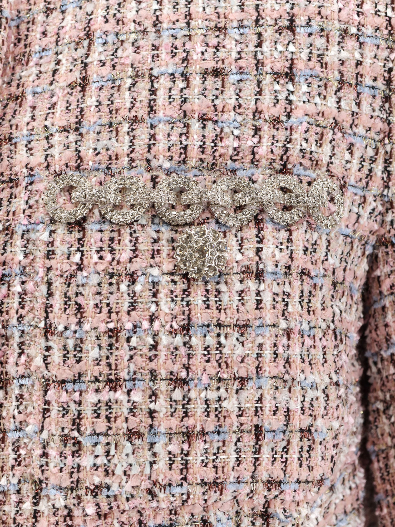 Bouclé Fabric Blazer With Jewels Profiles - 3