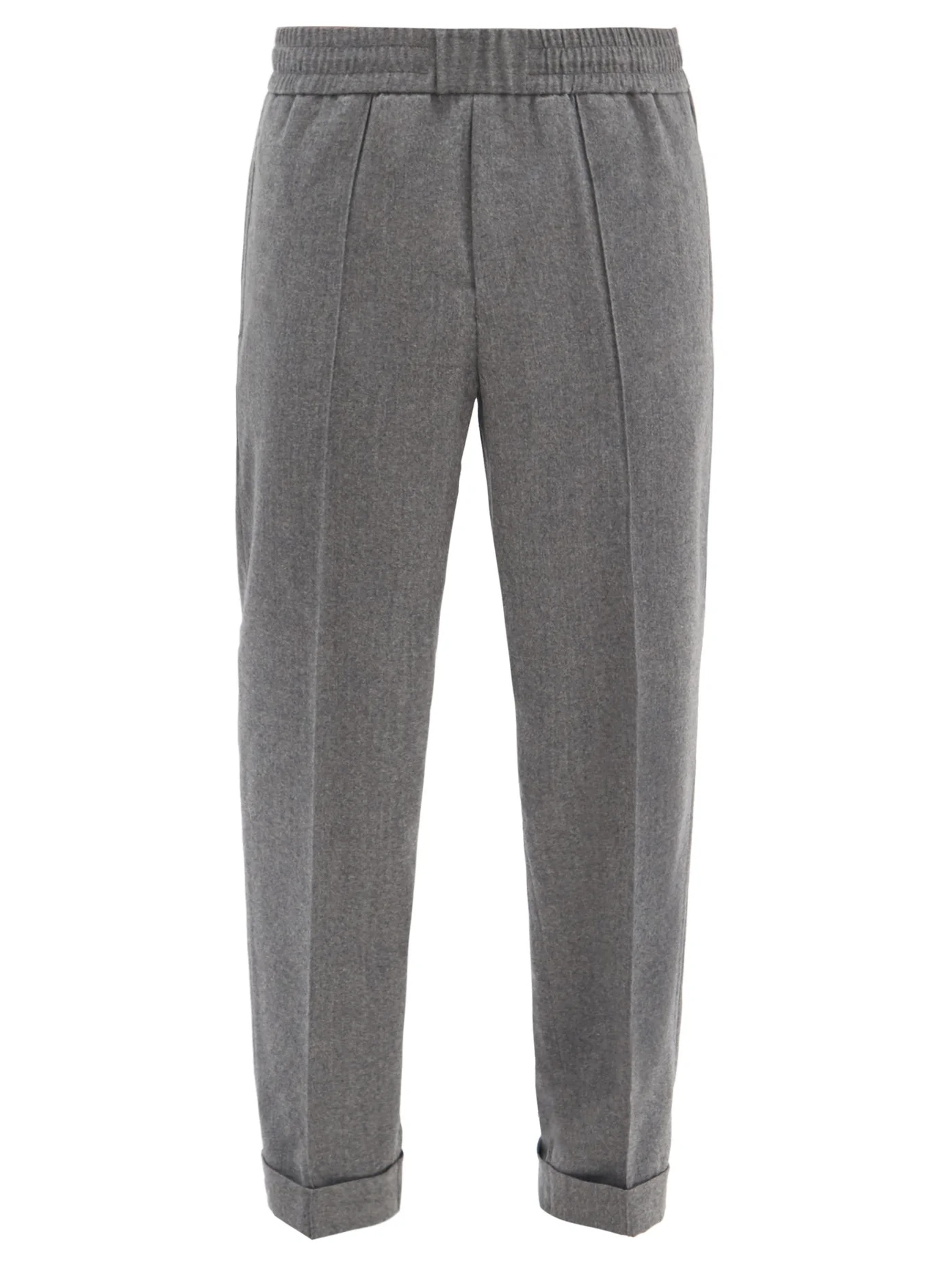 Pleated wool track pants - 1