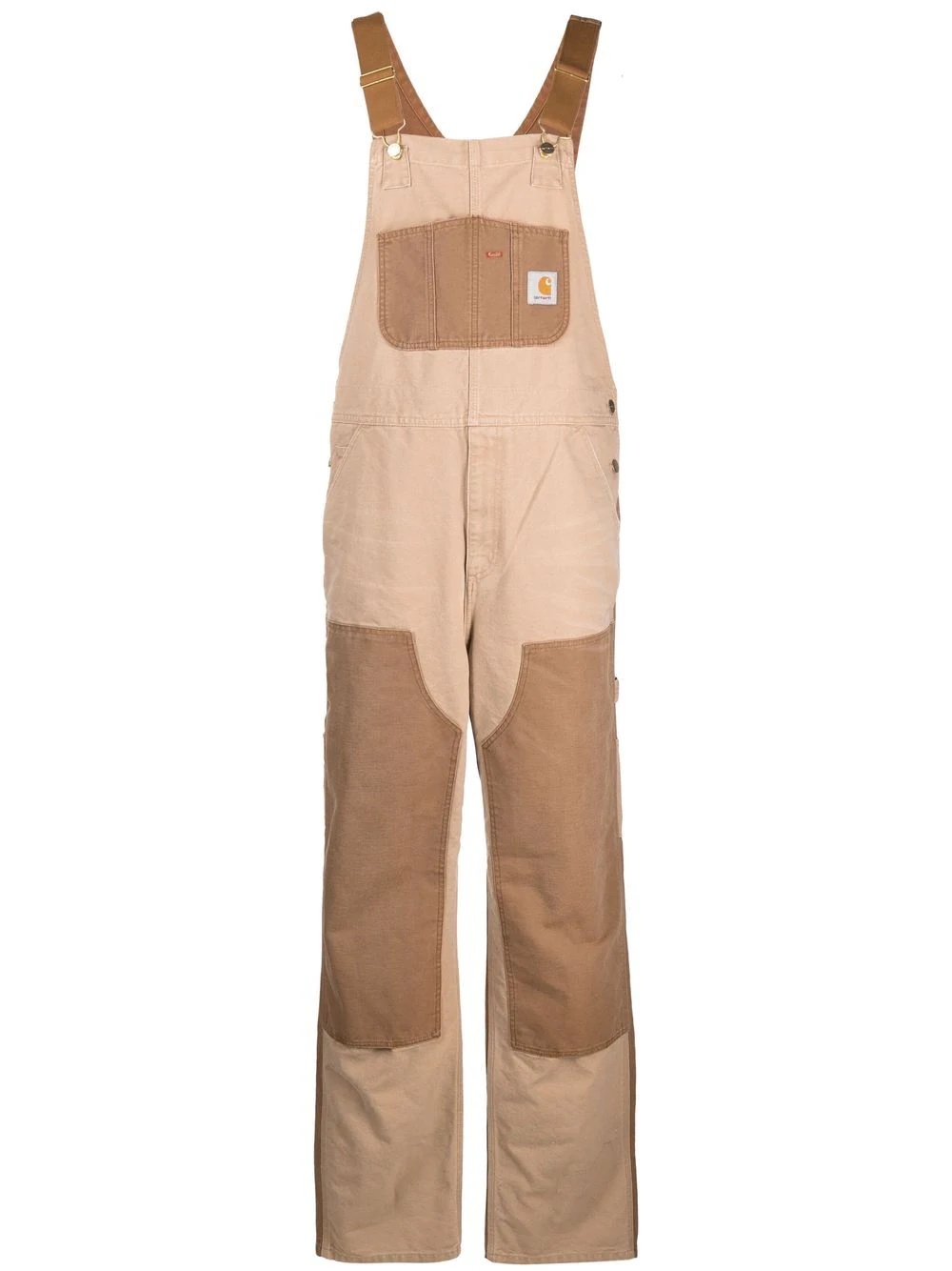 panelled logo-patch overalls - 1