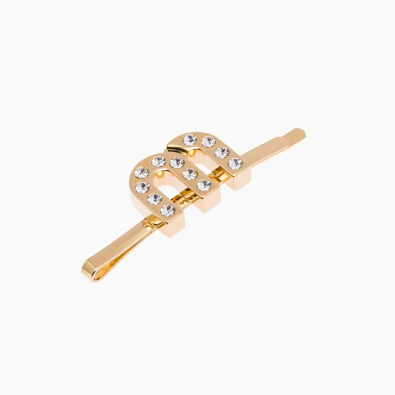 Miu Miu Plexiglas and metal hair clip outlook
