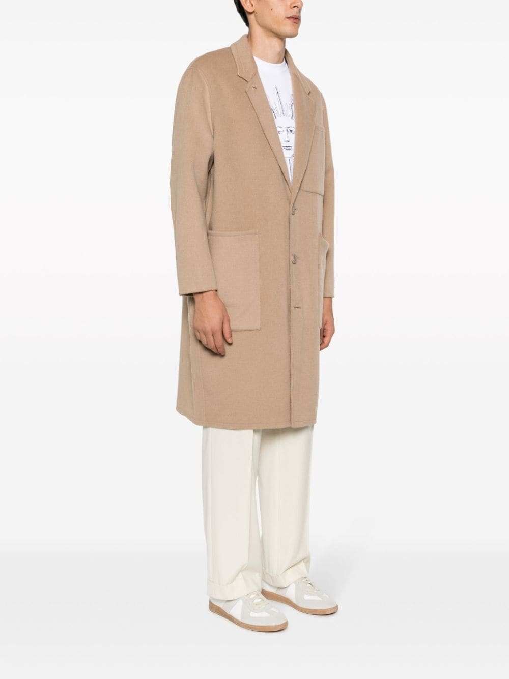 Archeology single-breasted wool coat - 4