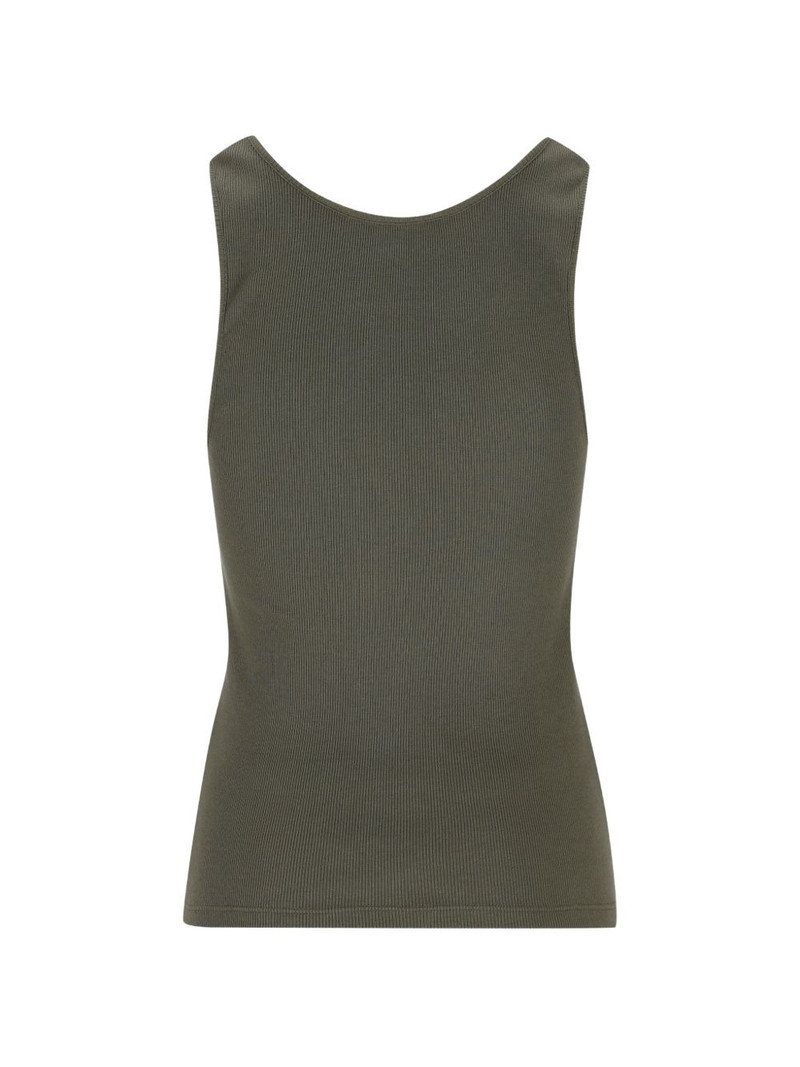 SAINT LAURENT Cassandre tank top in ribbed cotton jersey outlook