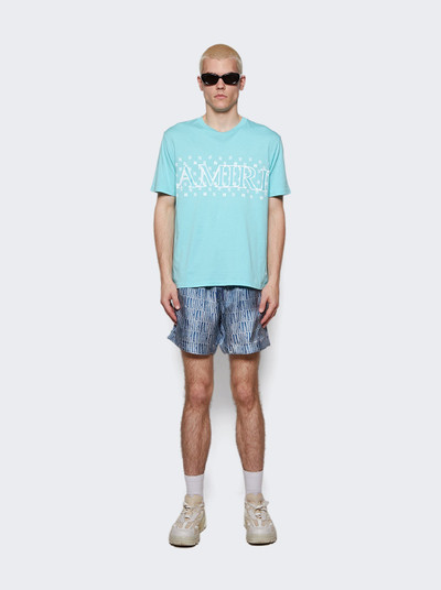 AMIRI Gradient Drawstring Silk Shorts Blue outlook