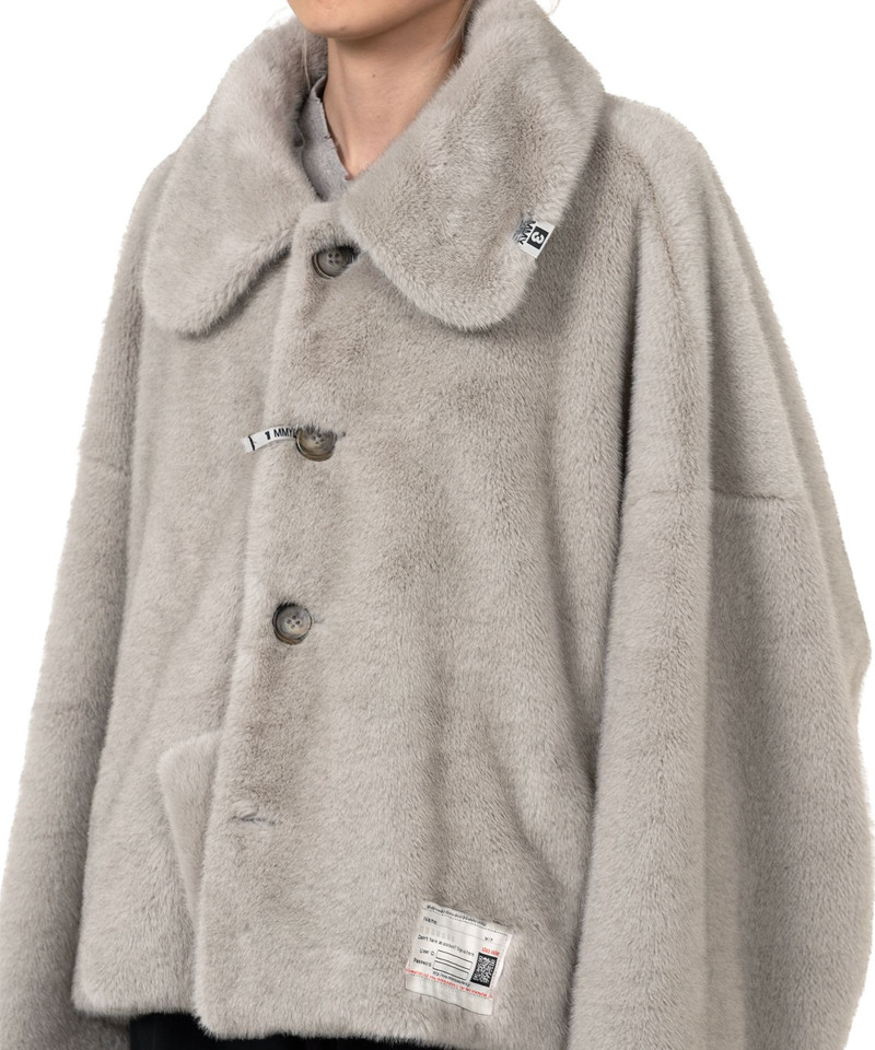Roll-up Hem Fake Fur Coat 15