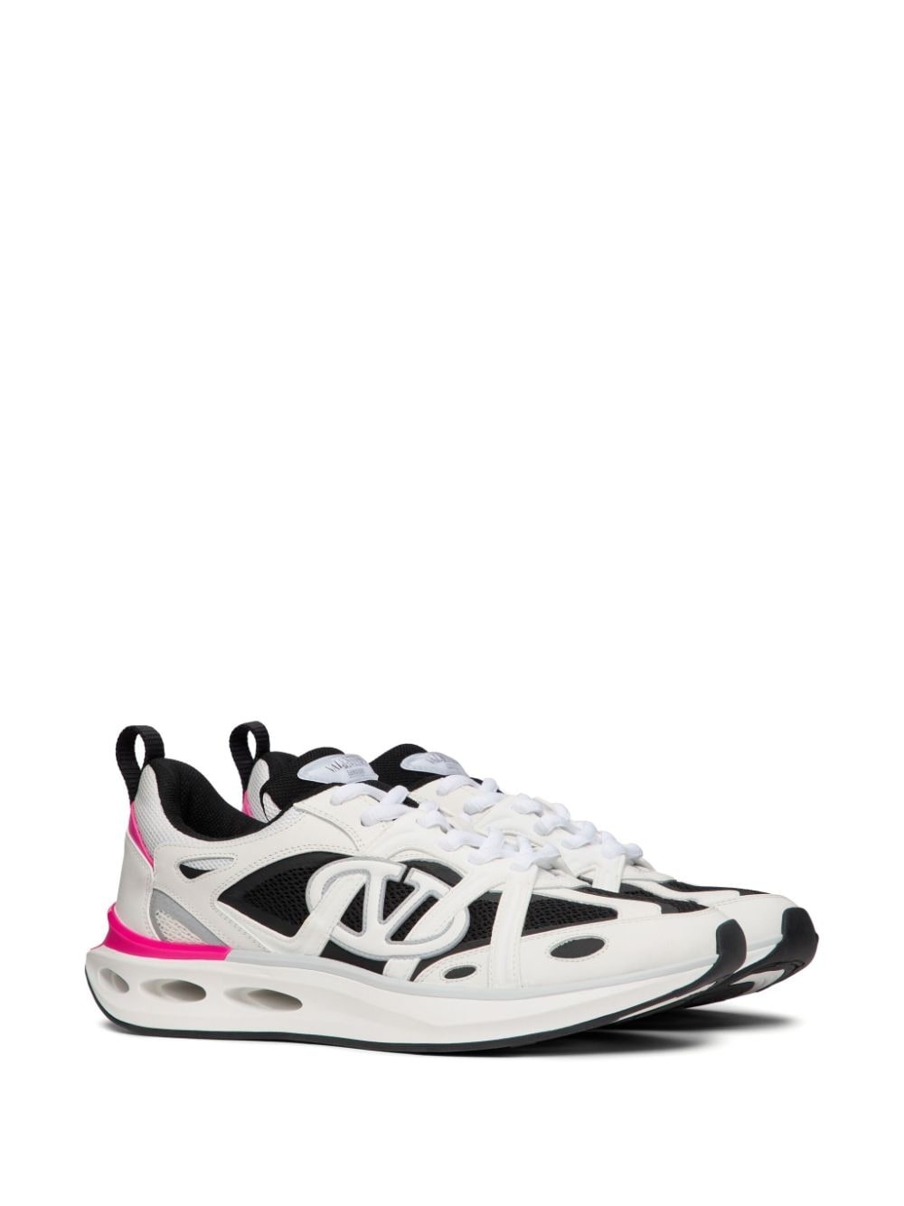 VLogo panelled lace-up sneakers - 2
