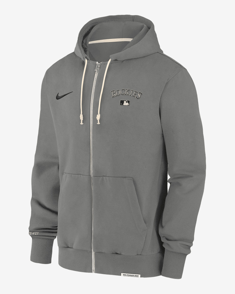 Colorado Rockies Authentic Collection Travel Men's Nike Dri-FIT MLB Full-Zip Hoodie 1
