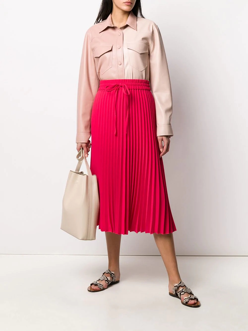 pleated midi skirt - 2