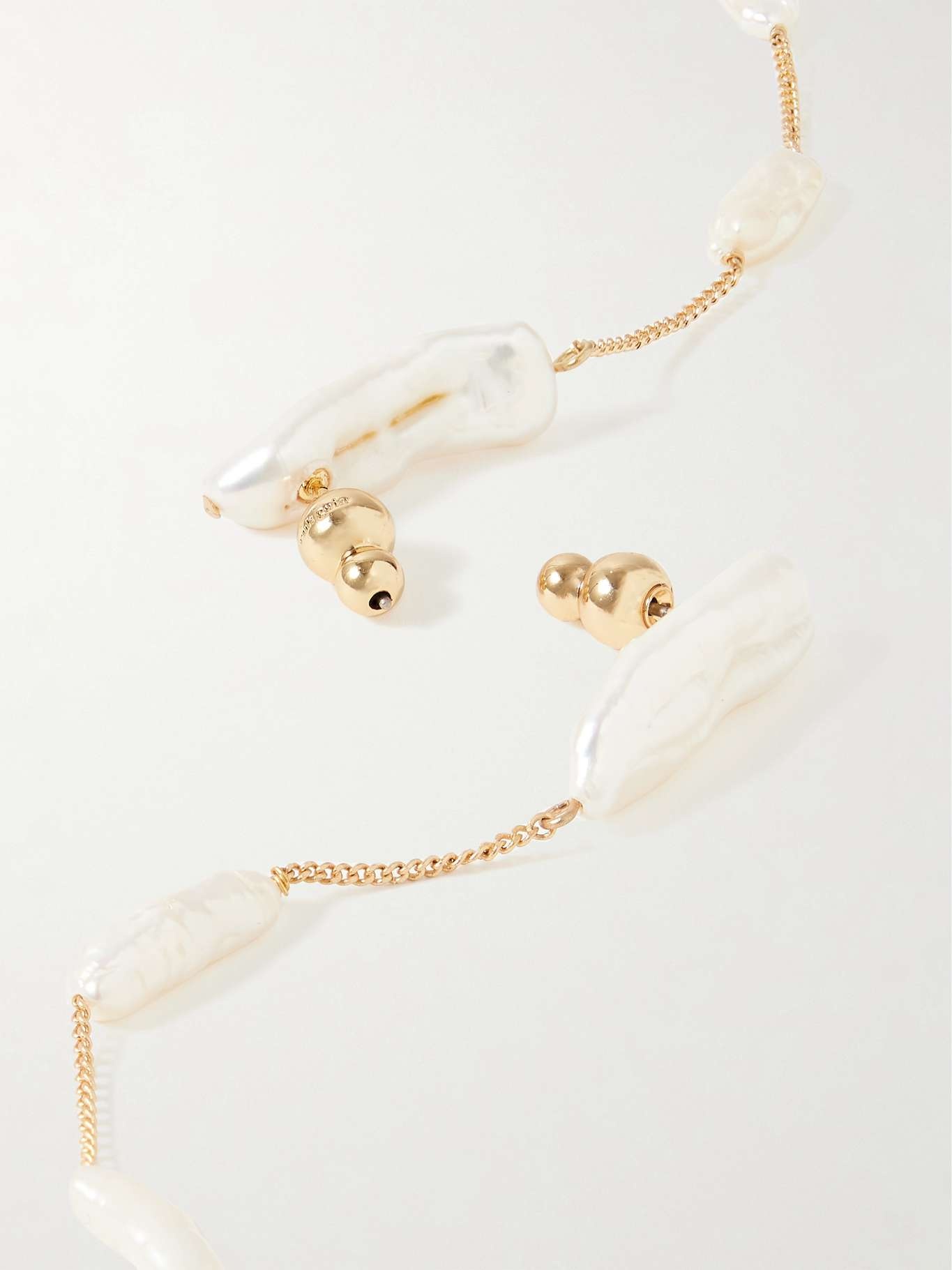 Amun gold-tone pearl earrings - 3