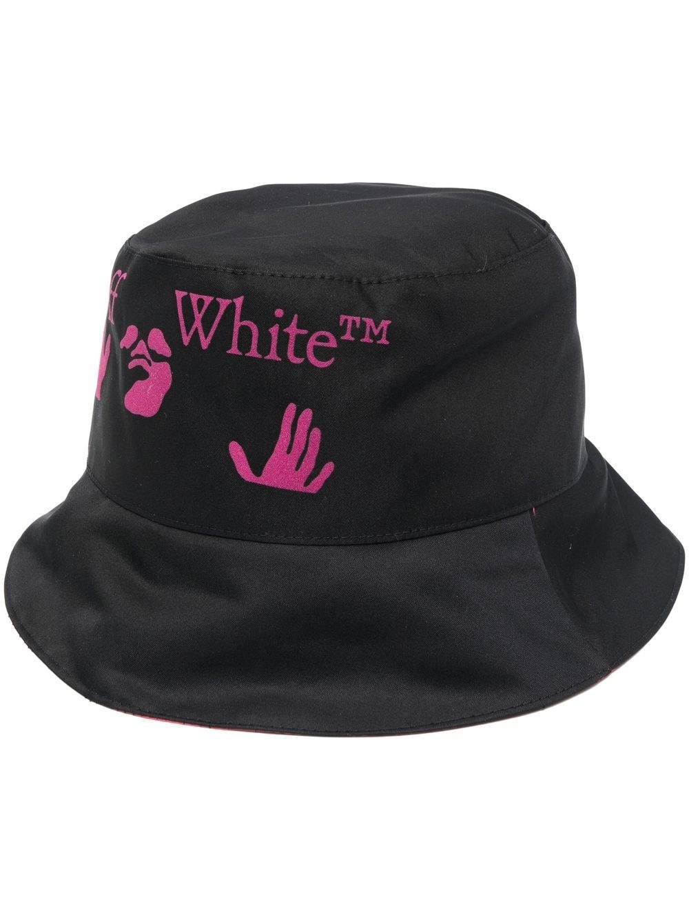 logo print bucket hat - 1