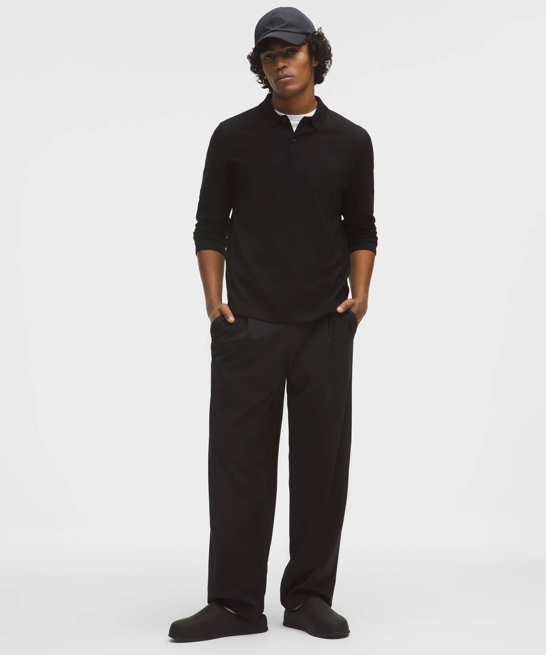 New Venture Long-Sleeve Knit Polo Shirt - 2