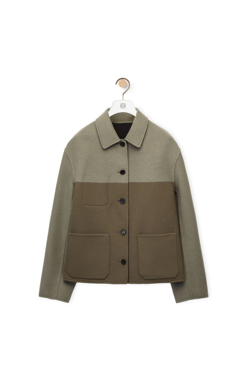 Reversible workwear jacket in wool, cashmere and silk 1