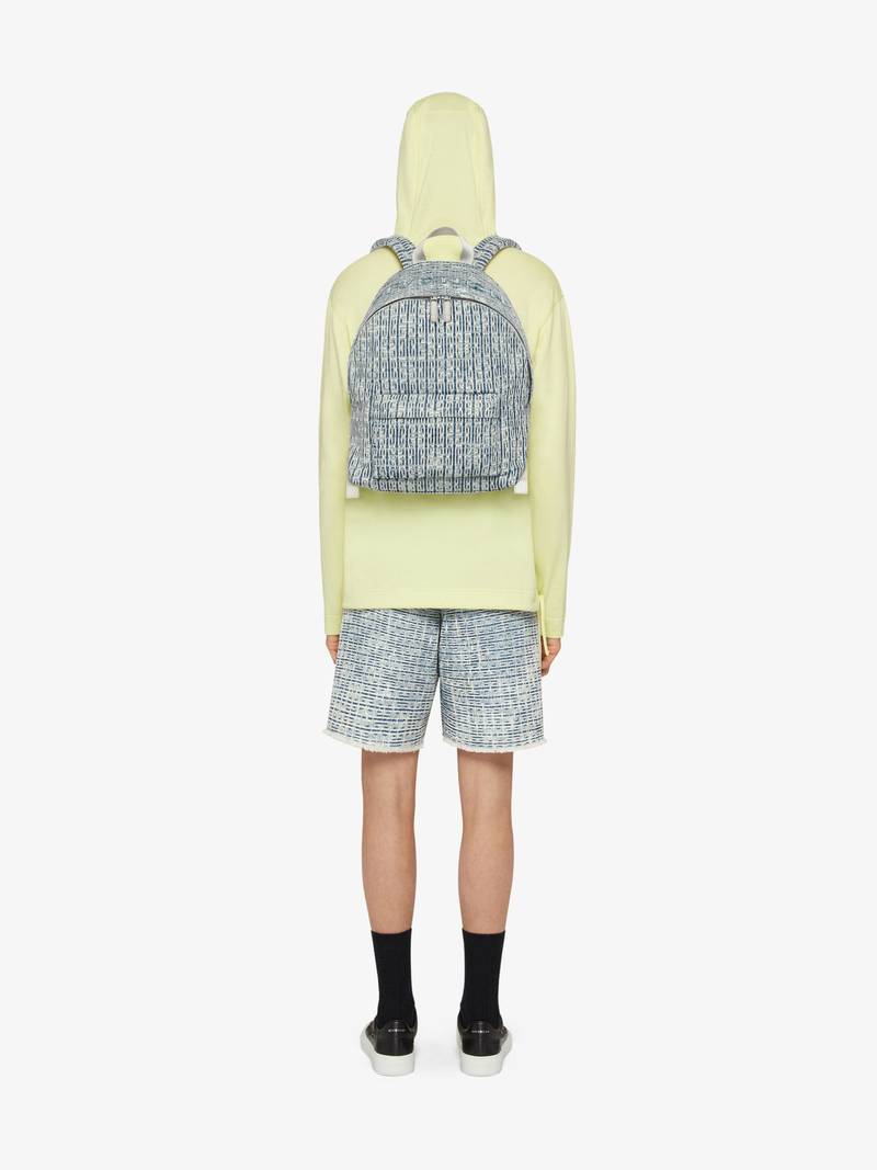 Givenchy ESSENTIEL U BACKPACK IN 4G BLEACHED DENIM outlook
