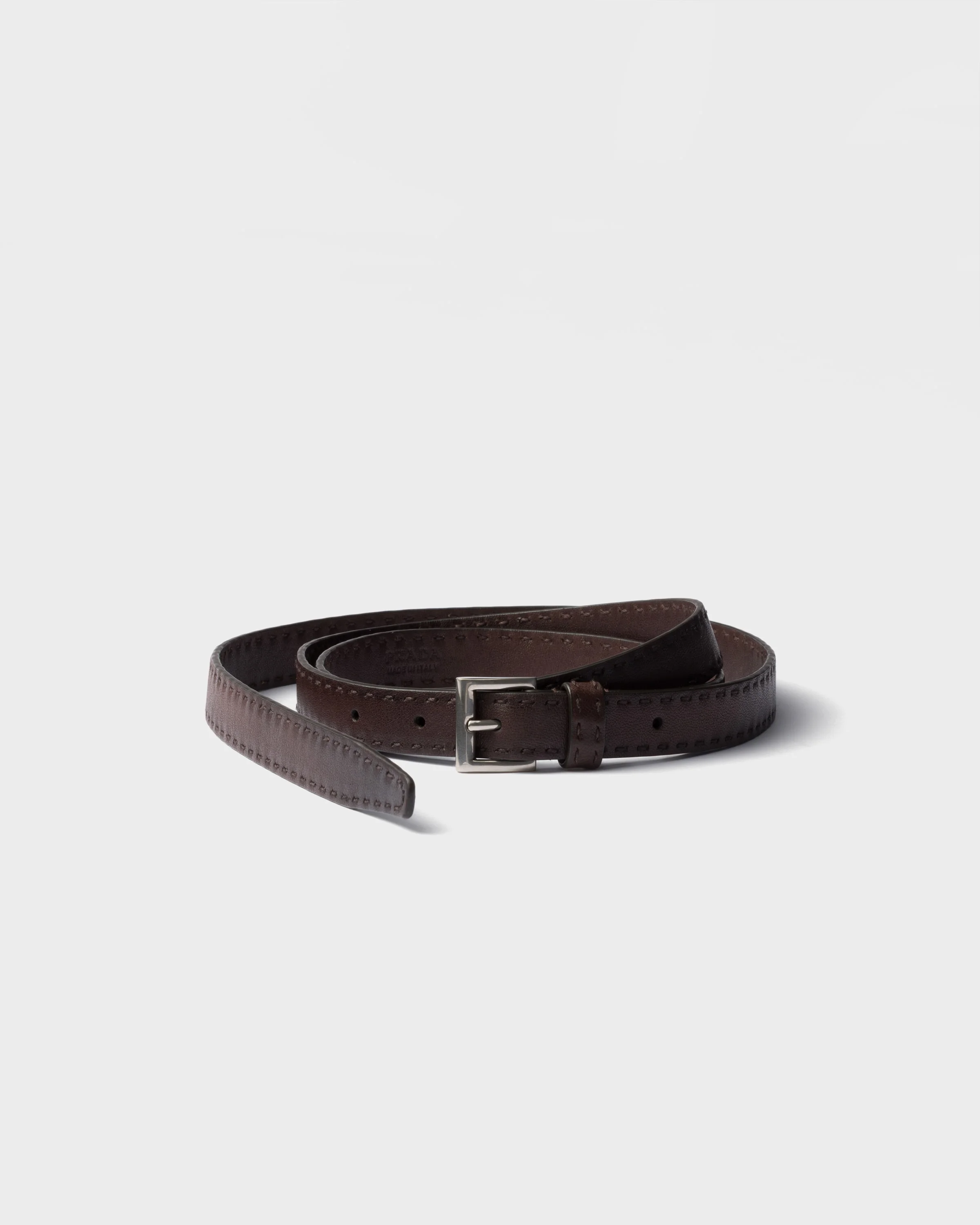 Antiqued leather belt - 1