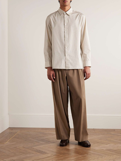 The Row Julio Striped Cotton-Poplin Shirt outlook