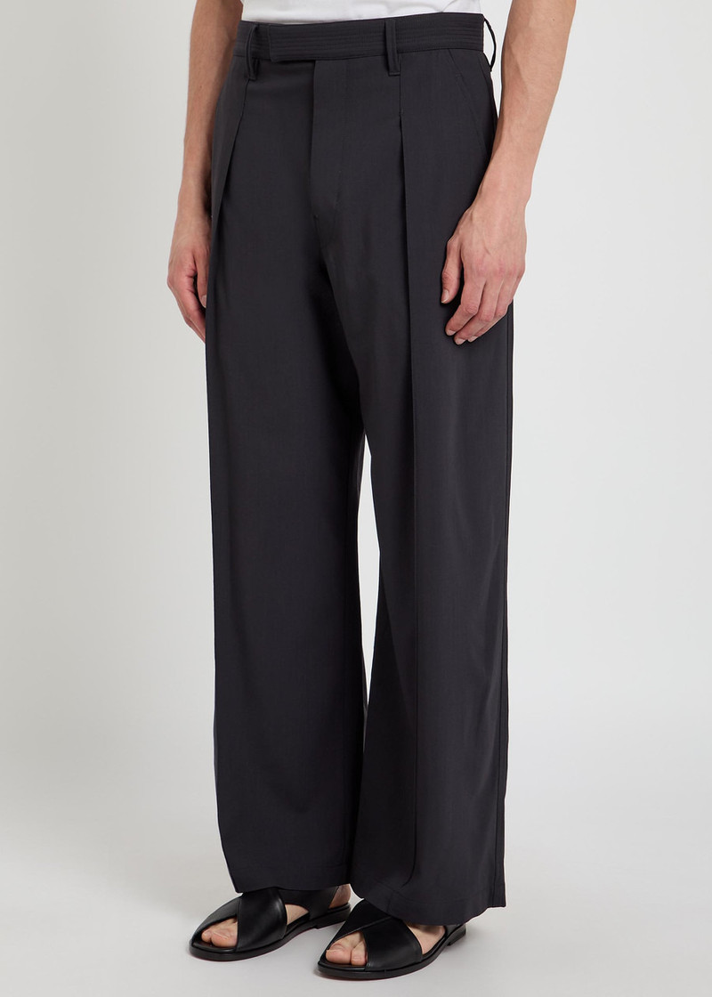 Lemaire Lemaire Wide-leg Pleated Cotton Trousers outlook