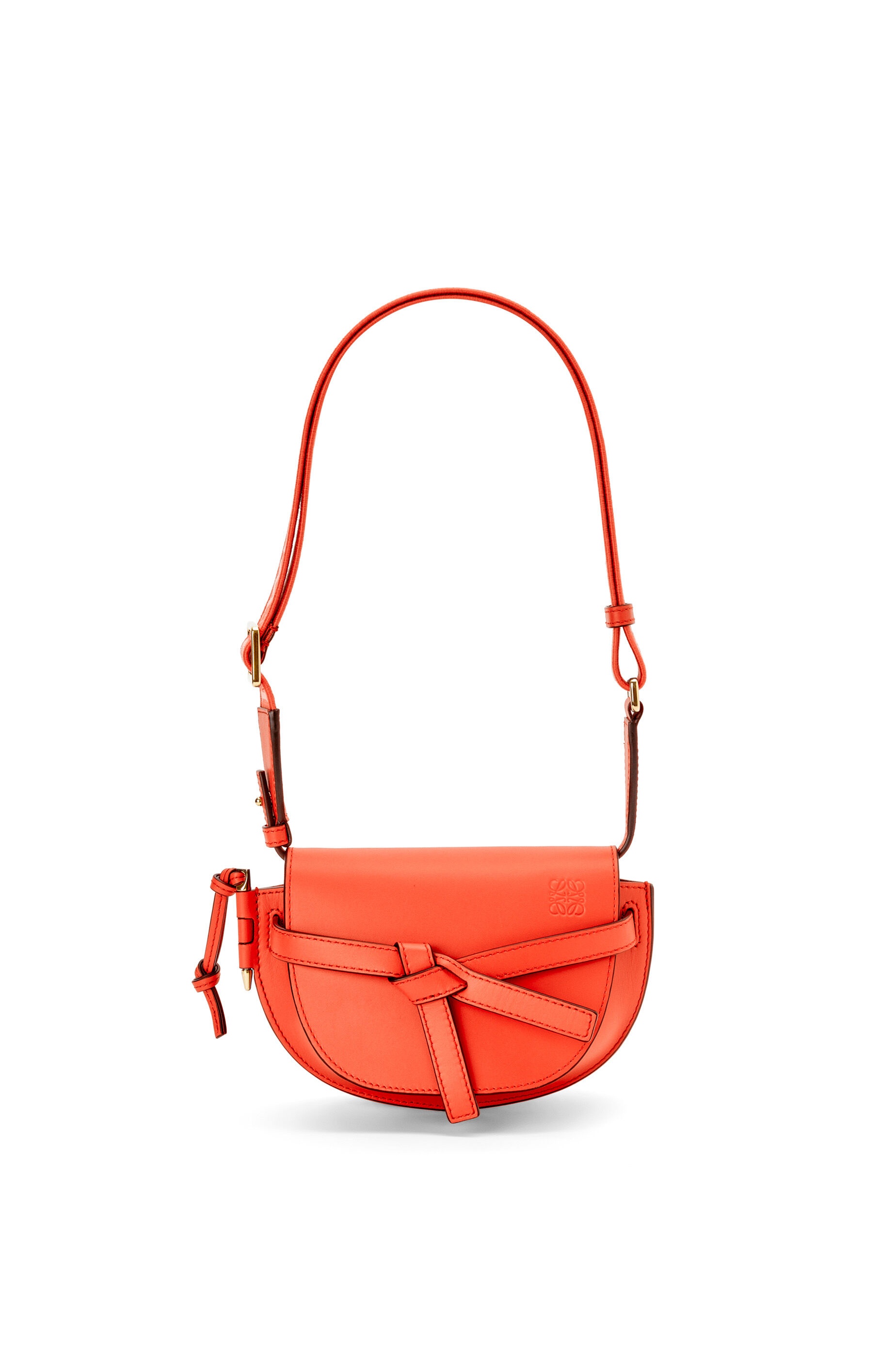 Mini Gate Dual bag in soft calfskin and jacquard - 7